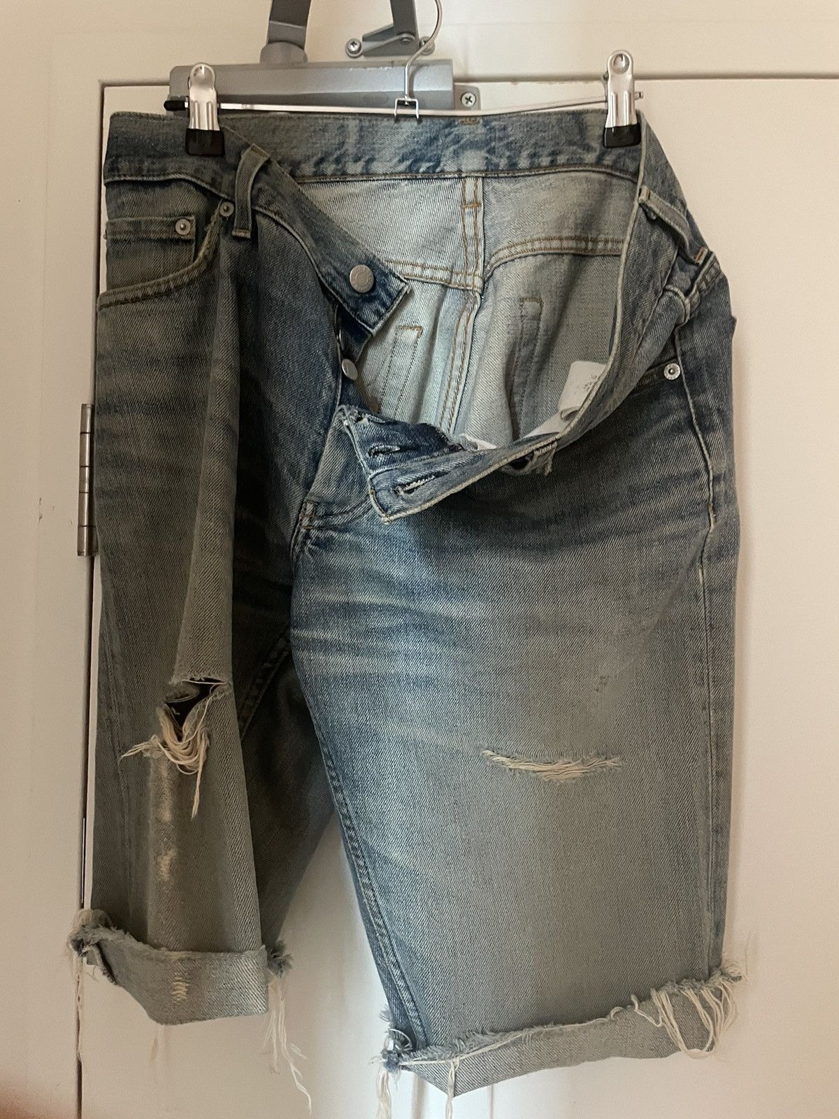 Helmut Lang Early HELMUT LANG Painter denim shorts 31 distressed Size US 31 - 1 Thumbnail