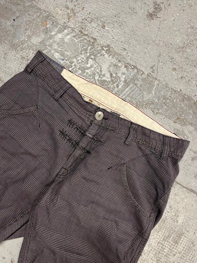 Marithe + Francois Girbaud 2000s Marithé + François Girbaud Grey Checkered Cozy Pants Size US 33 - 6 Thumbnail