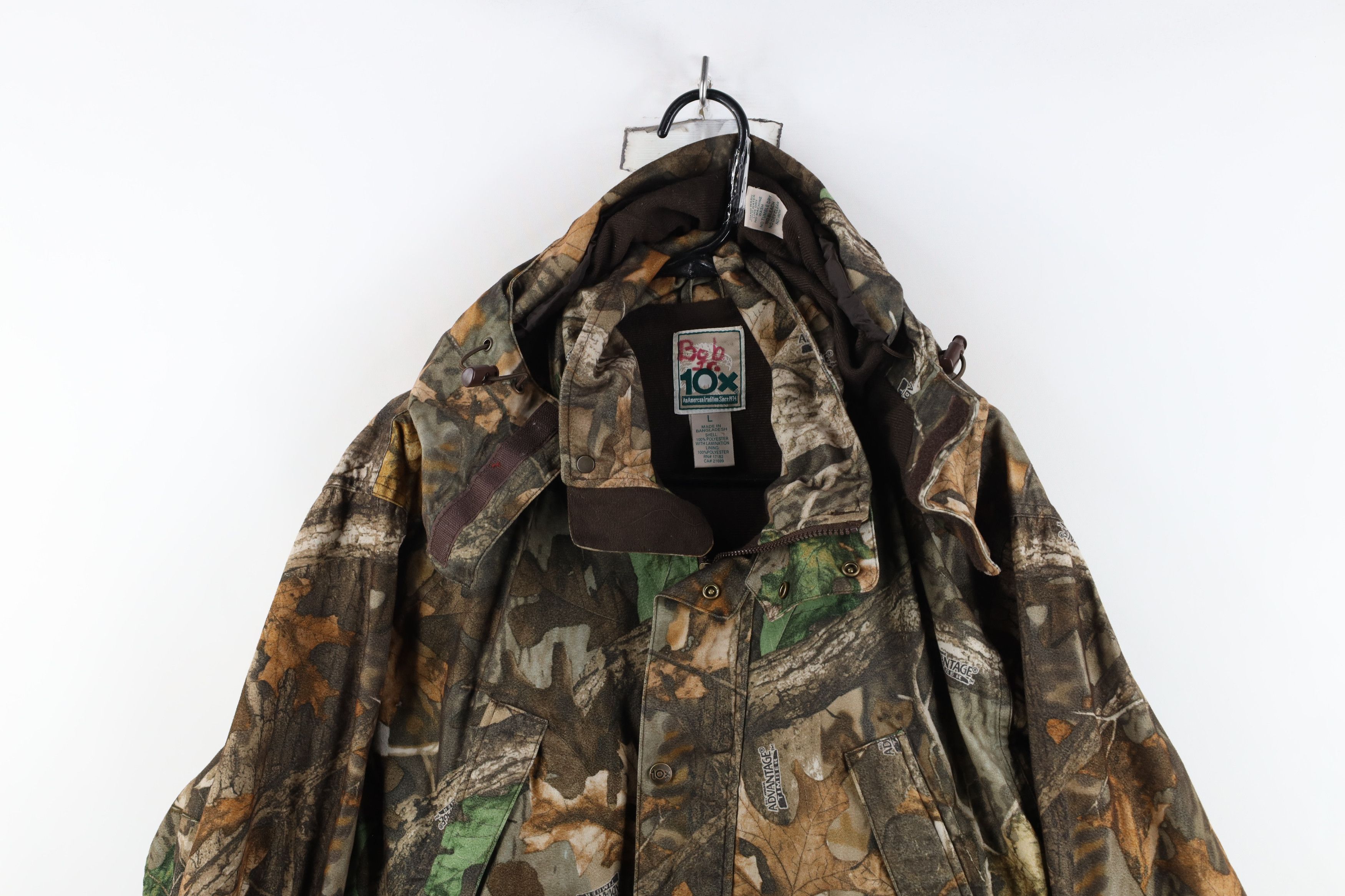 Vintage Vintage 90s Streetwear Timber Camouflage Hooded Jacket Size US L / EU 52-54 / 3 - 2 Thumbnail