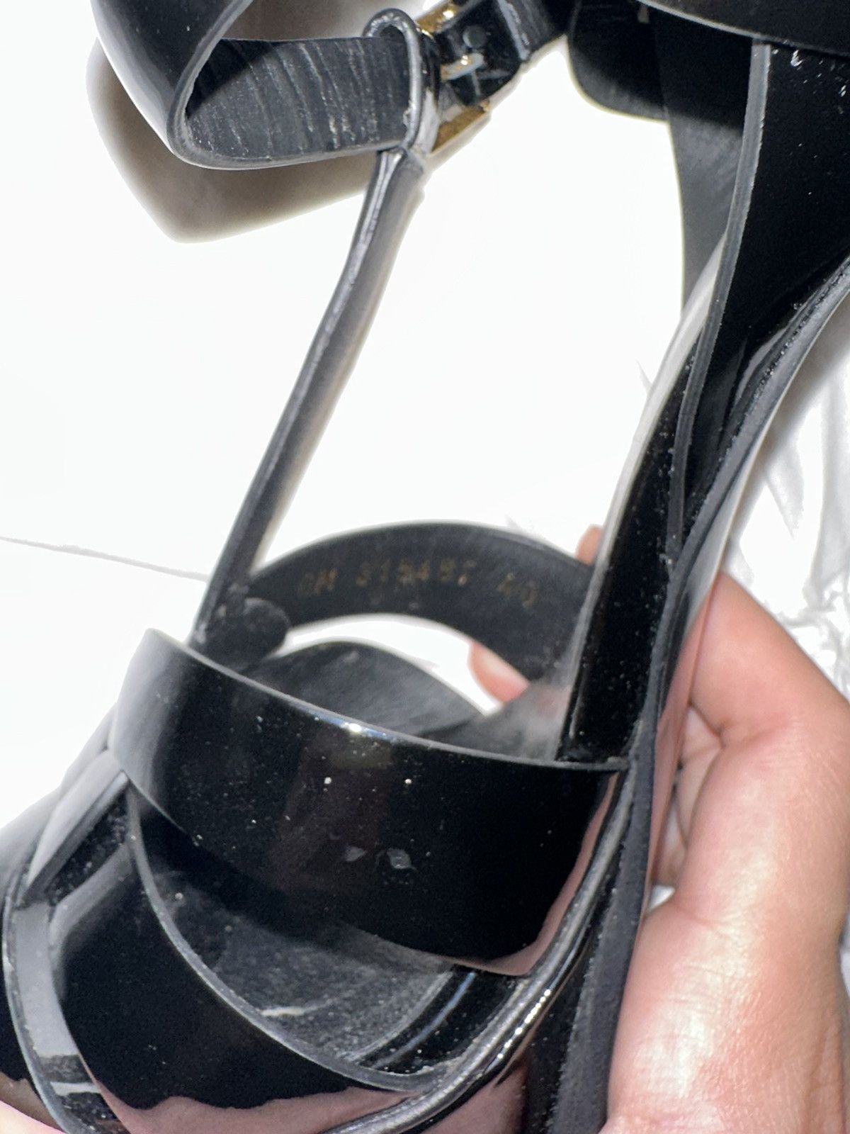 Yves Saint Laurent Saint Laurent tribute patent platform sandals Size US 10 / IT 40 - 5 Thumbnail