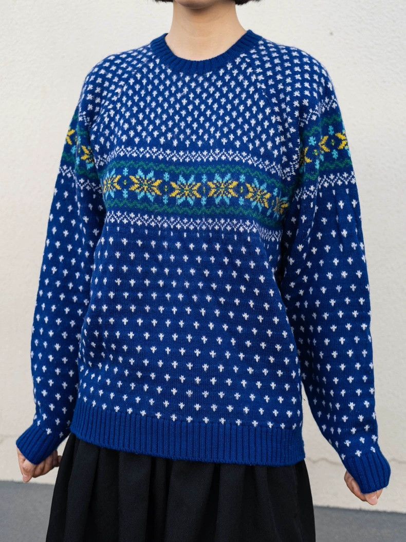 Kenzo KENZO sizeF Blue snow knit sweater Size M / US 6-8 / IT 42-44 - 5 Thumbnail