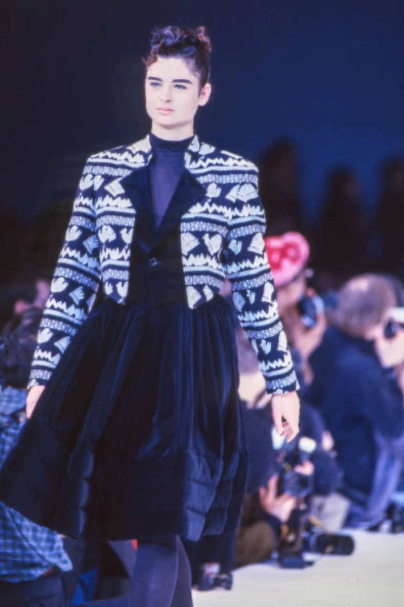 Comme Des Garcons Bird embroidered coat