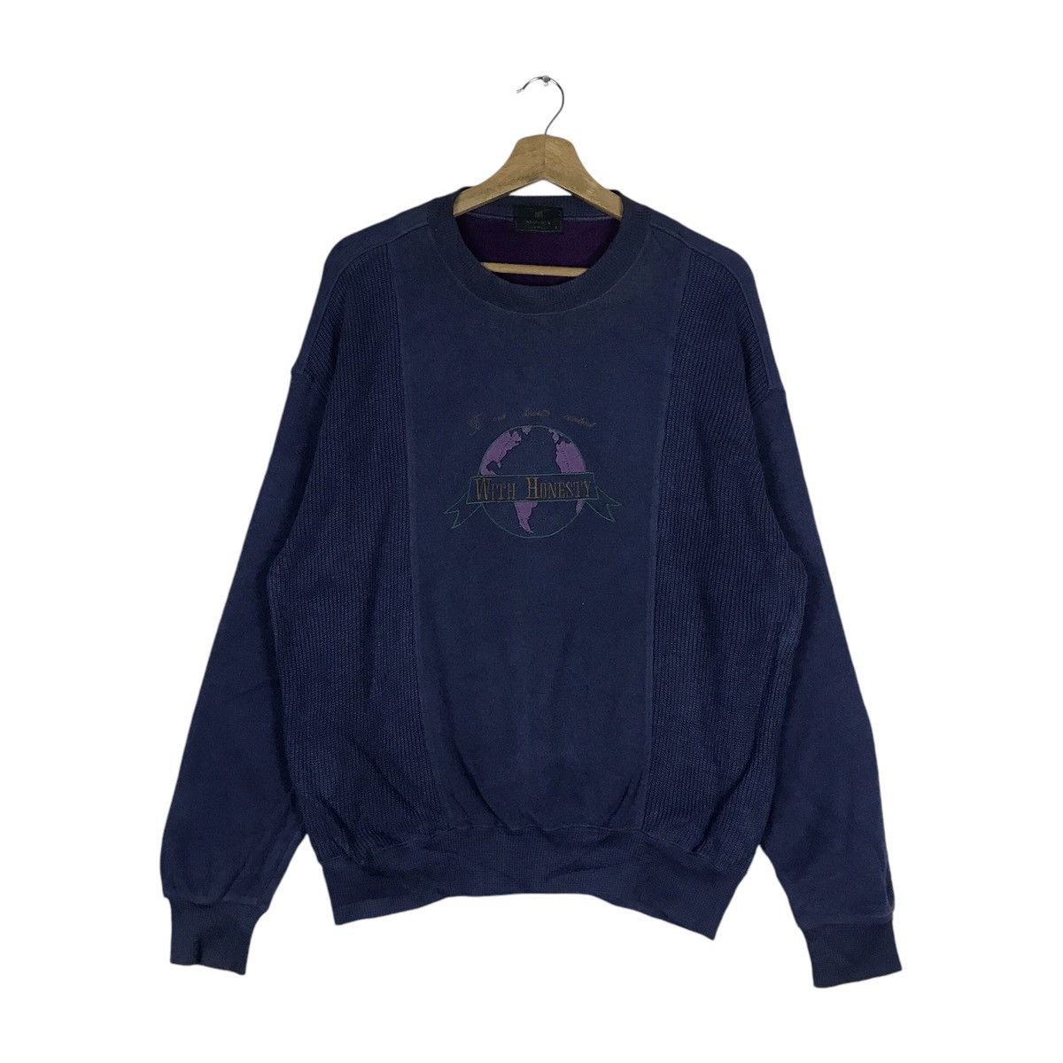 Vintage Vintage Adonica With Honesty Spell Out Pullover Jumper Size US L / EU 52-54 / 3 - 1 Thumbnail