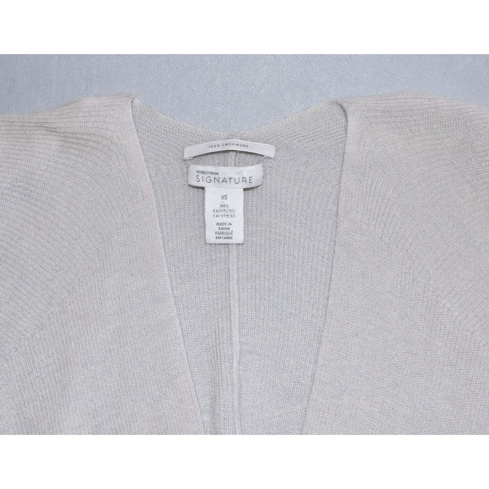 Nordstrom NORDSTROM SIGNATURE 100% Cashmere Open Front Cardigan Sz XS Size XS / US 0-2 / IT 36-38 - 4 Thumbnail