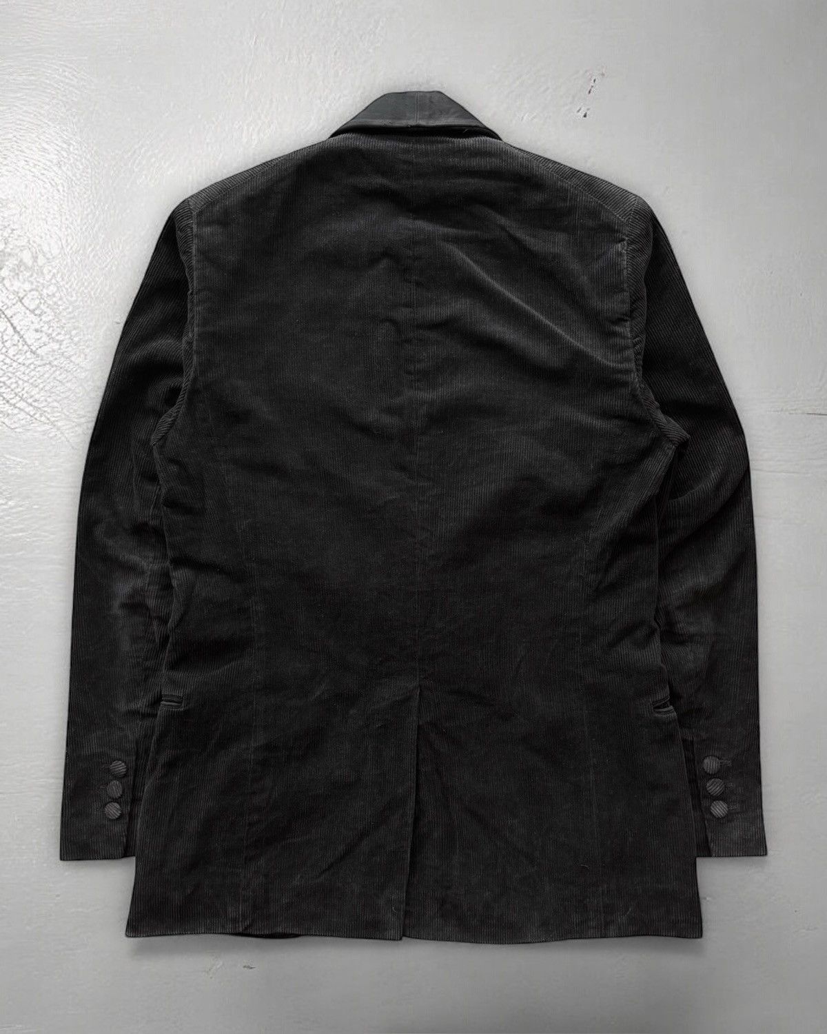 Veronique Branquinho Aw2004 Satin Lapel Corduroy Blazer Size 46R - 7 Thumbnail