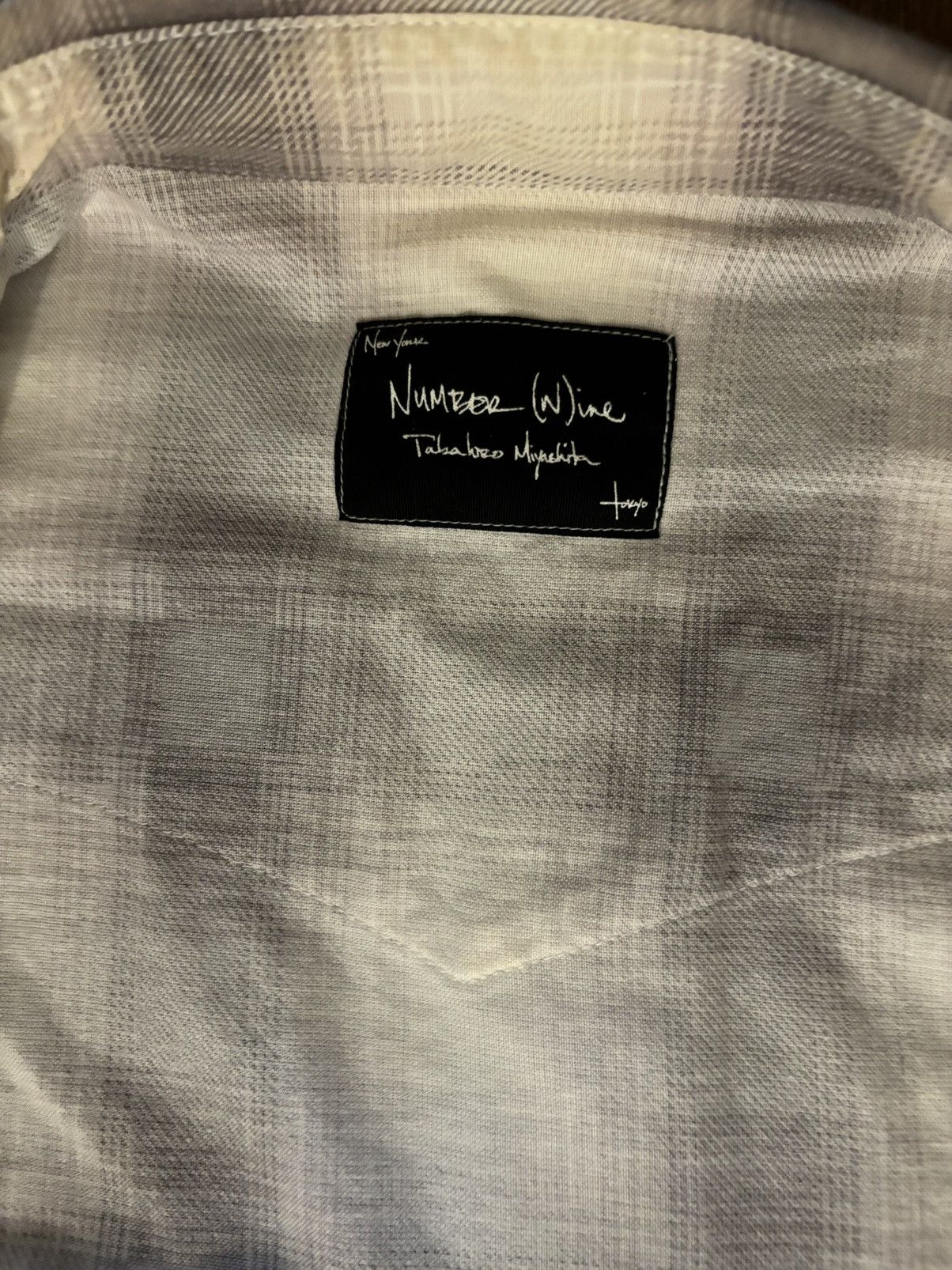 Number (N)ine AW07 Ombre Check Western Shirt Size US S / EU 44-46 / 1 - 3 Thumbnail