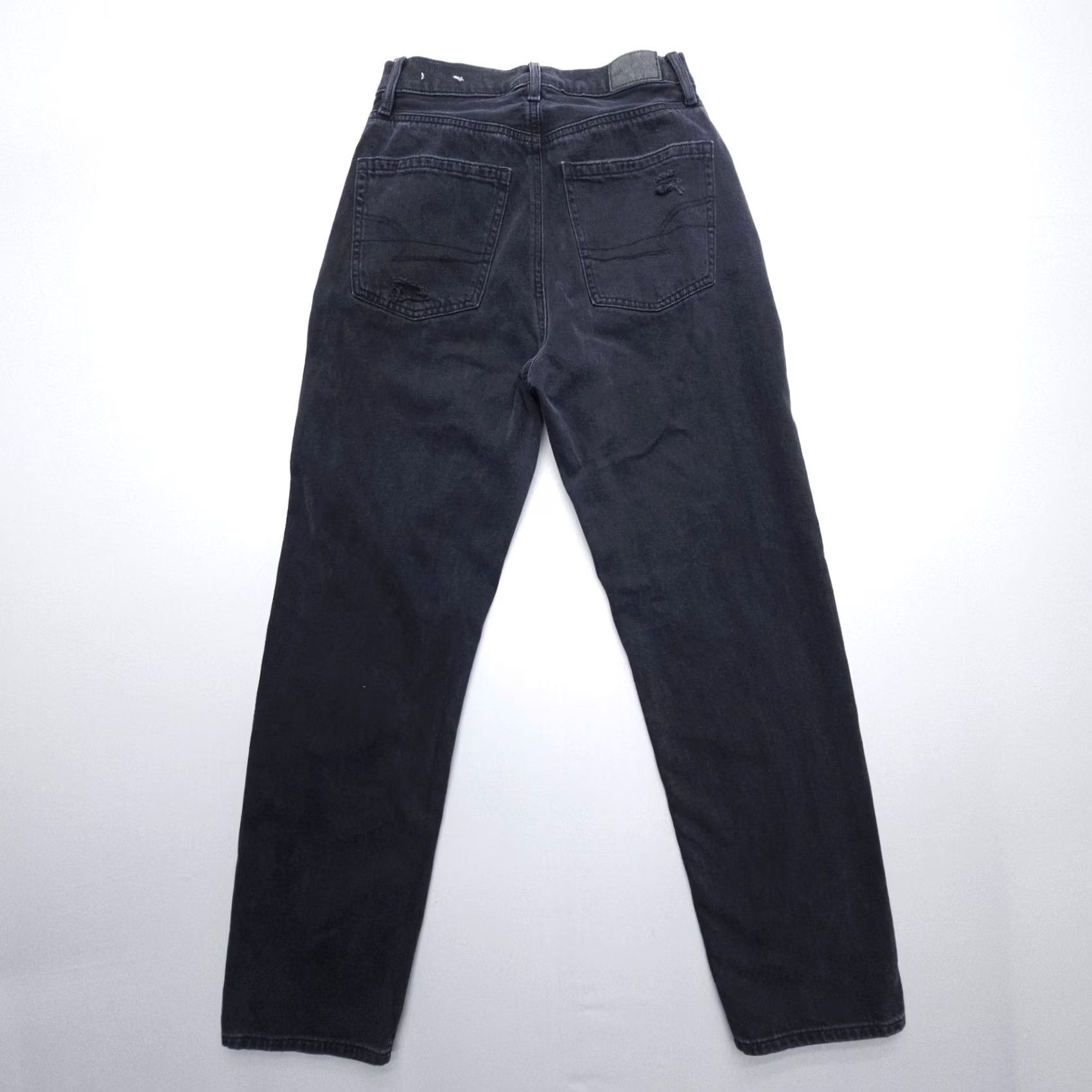 American Eagle Outfitters American Eagle Highest Rise Jeans Black 27" Inseam 90s Boyfriend Size 2 Denim Cotton Size 26" / US 2 / IT 38 - 2 Thumbnail