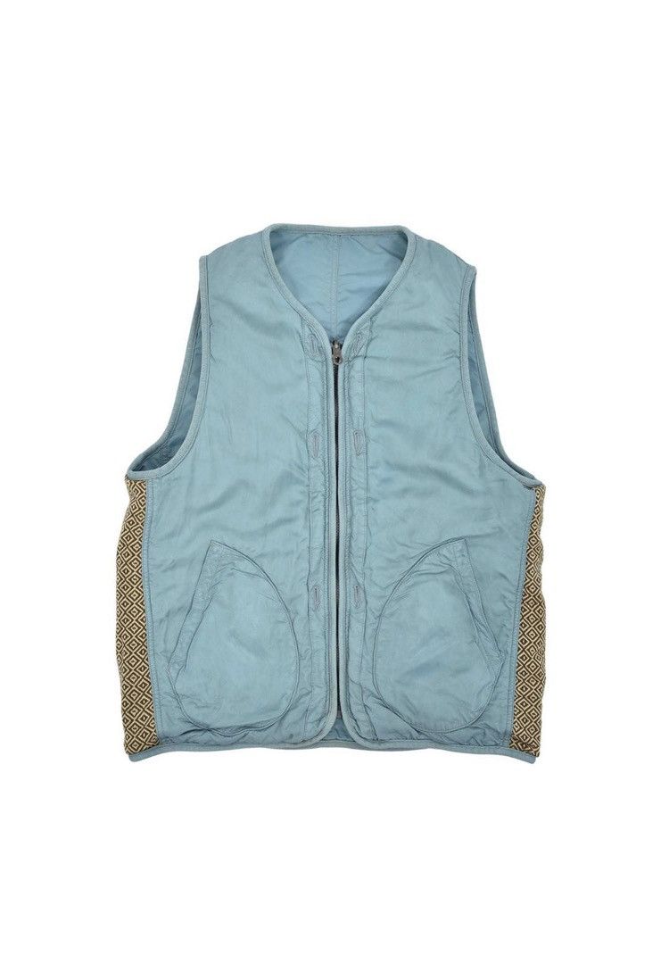 image of Visvim Ss2019 Iris Liner Vest in Light Blue, Men's (Size XL)