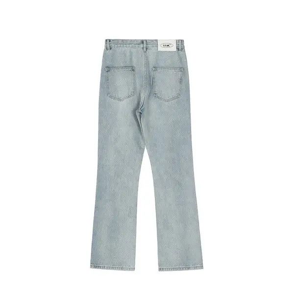 VIBE High street hip hop zipper casual flared jeans y2k Size US 32 / EU 48 - 2 Thumbnail