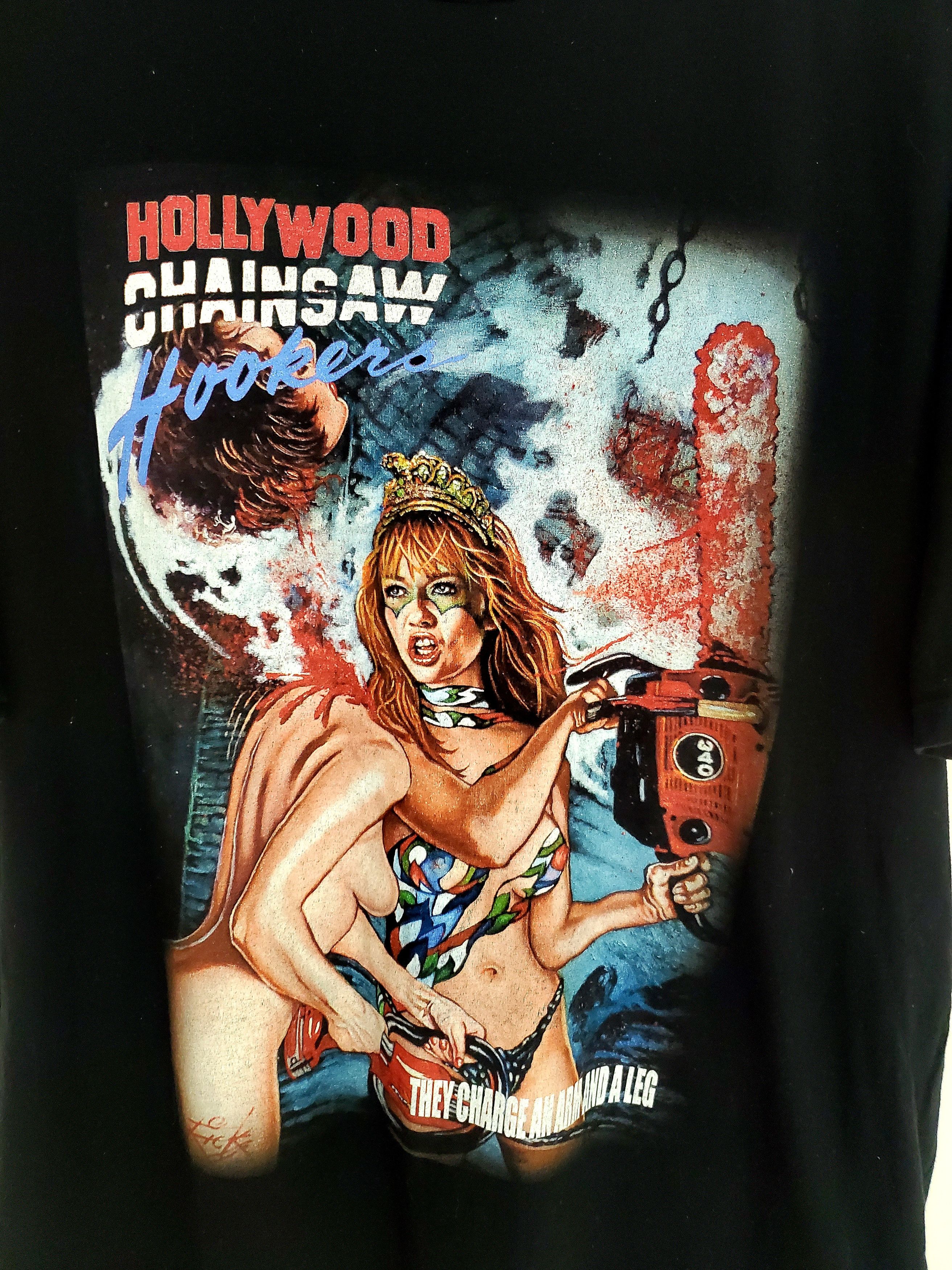 Vintage Vintage HOLLYWOOD CHAINSAW HOOKERS Tshirt XXL Size US XXL / EU 58 / 5 - 2 Thumbnail