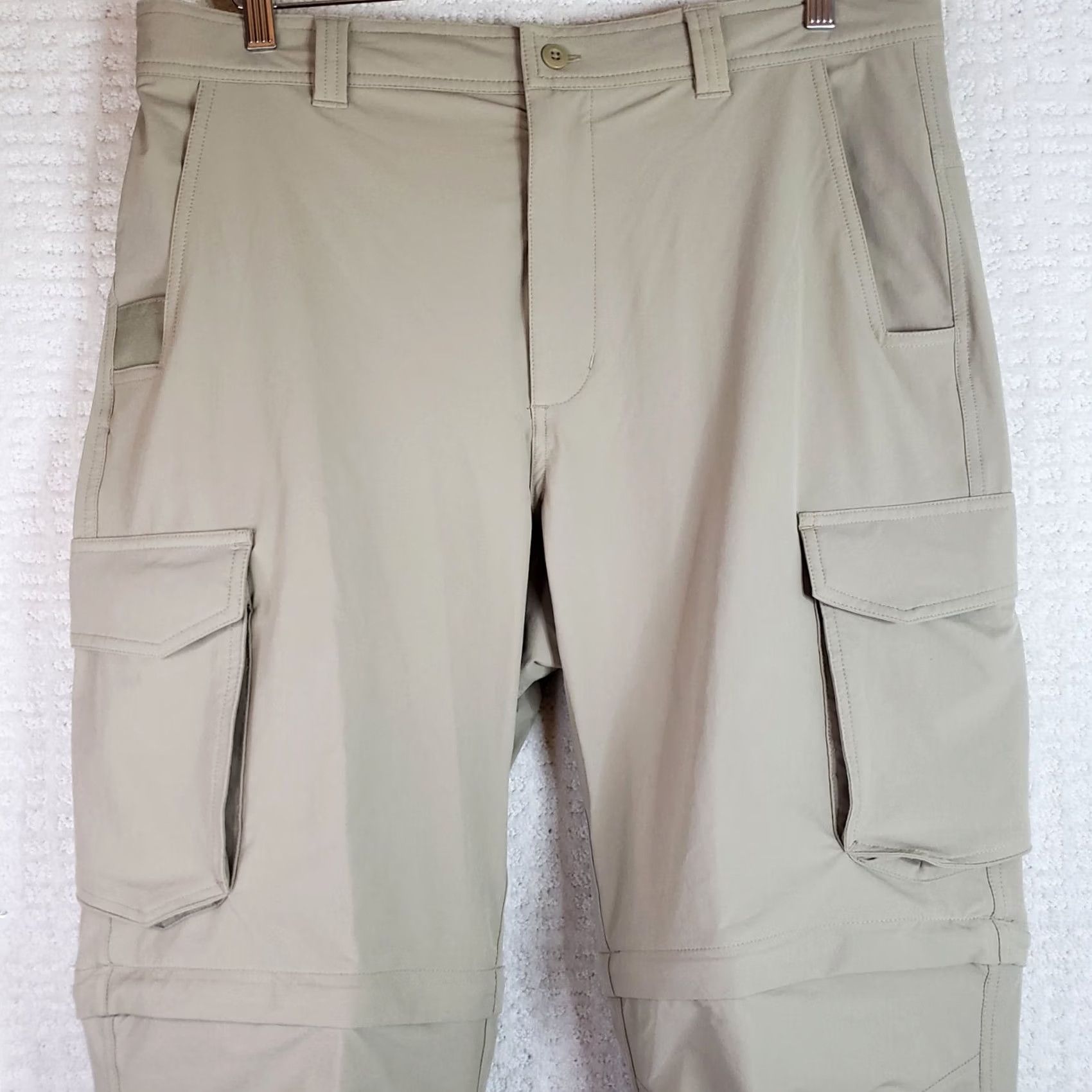 Vintage Stryker Convertible Pants Men 36x34 Khaki Beige Nylon Spandex Fishing Cargo Convertible Pockets Regular Straight 36 Waist Mens Size US 36 / EU 52 - 3 Thumbnail