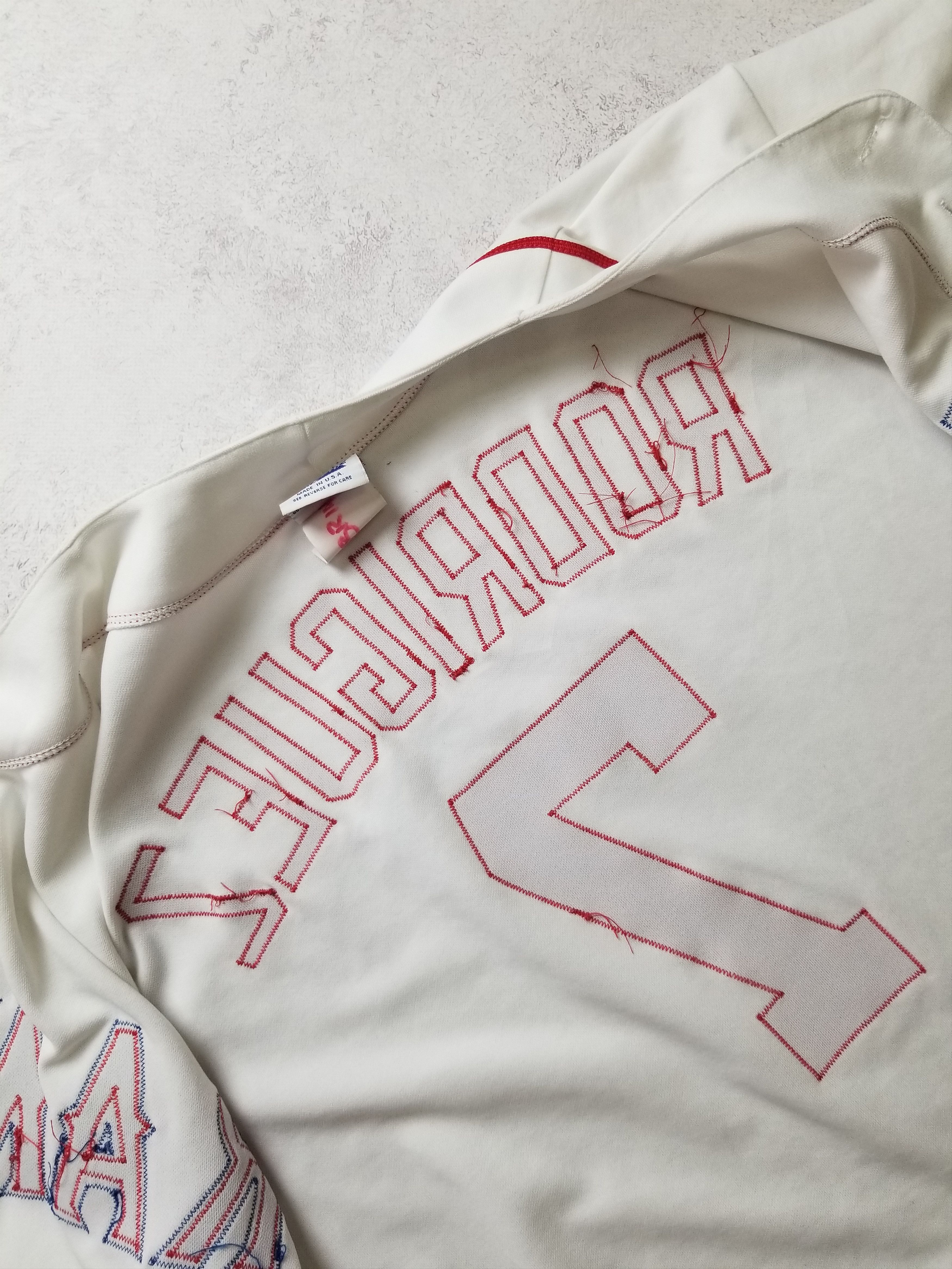 Majestic VTG Rodriguez #7 Texas Rangers Majestic Sewn White Jersey Size US L / EU 52-54 / 3 - 3 Thumbnail