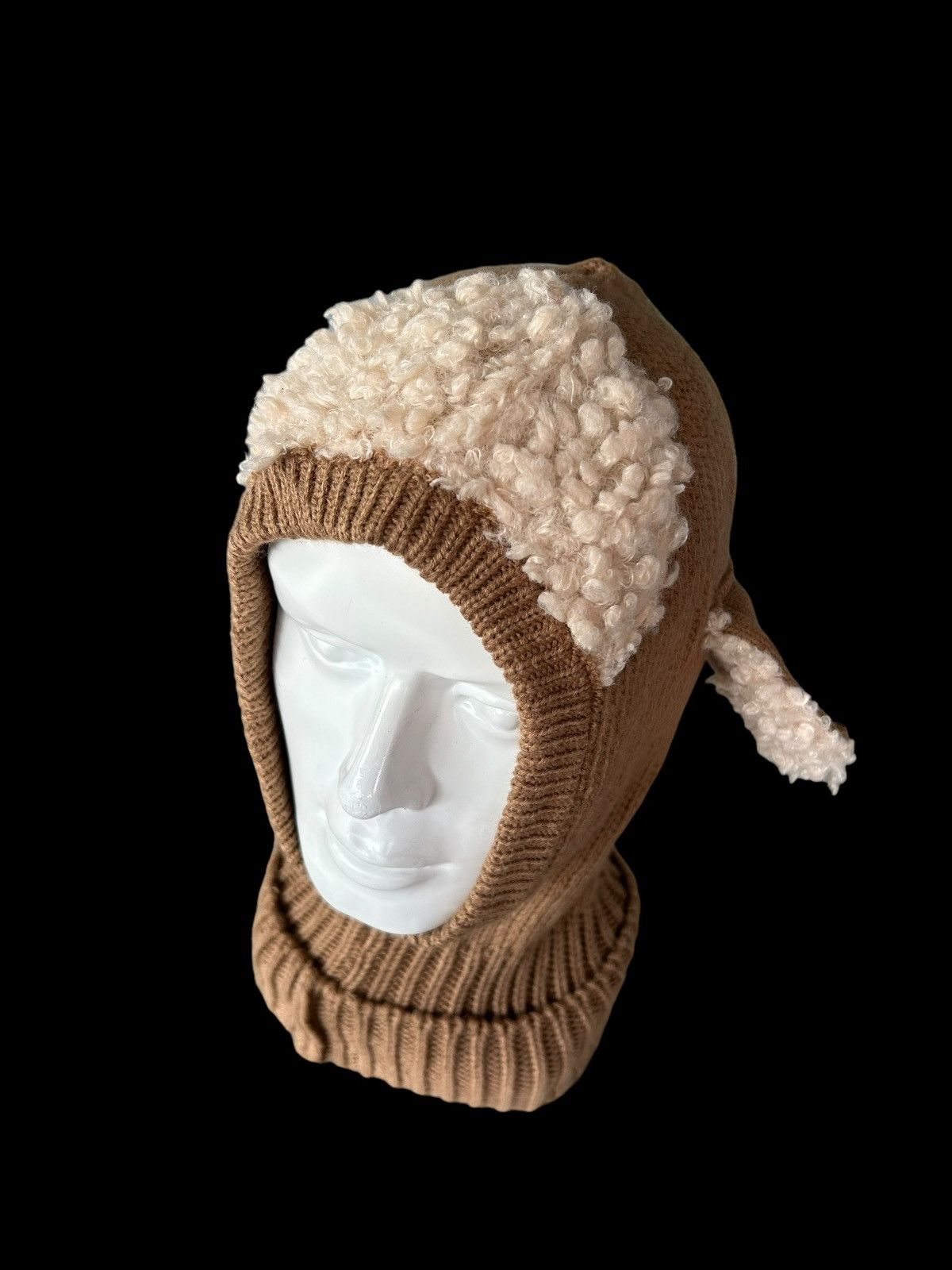 Japanese Brand × Kapital × Vintage Balaclava Masked Bunny Devil Beanie Hats knitt Rare Size ONE SIZE - 3 Thumbnail