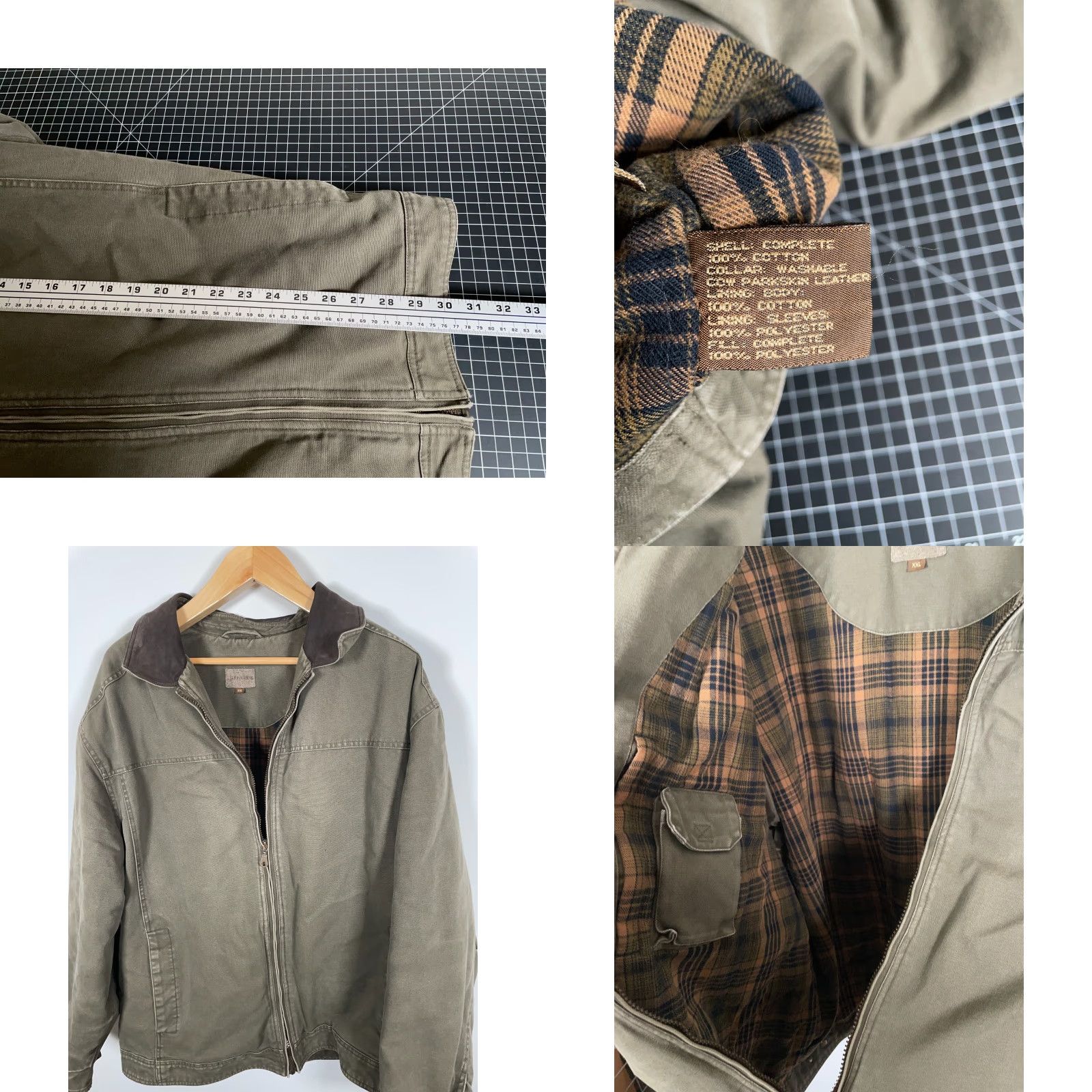 Vintage VINTAGE St. John's Bay Canvas Jacket Bomber Outdoor 2XL Brown Flannel Lined Adult Regular Mens Jacket Size US XXL / EU 58 / 5 - 8 Thumbnail