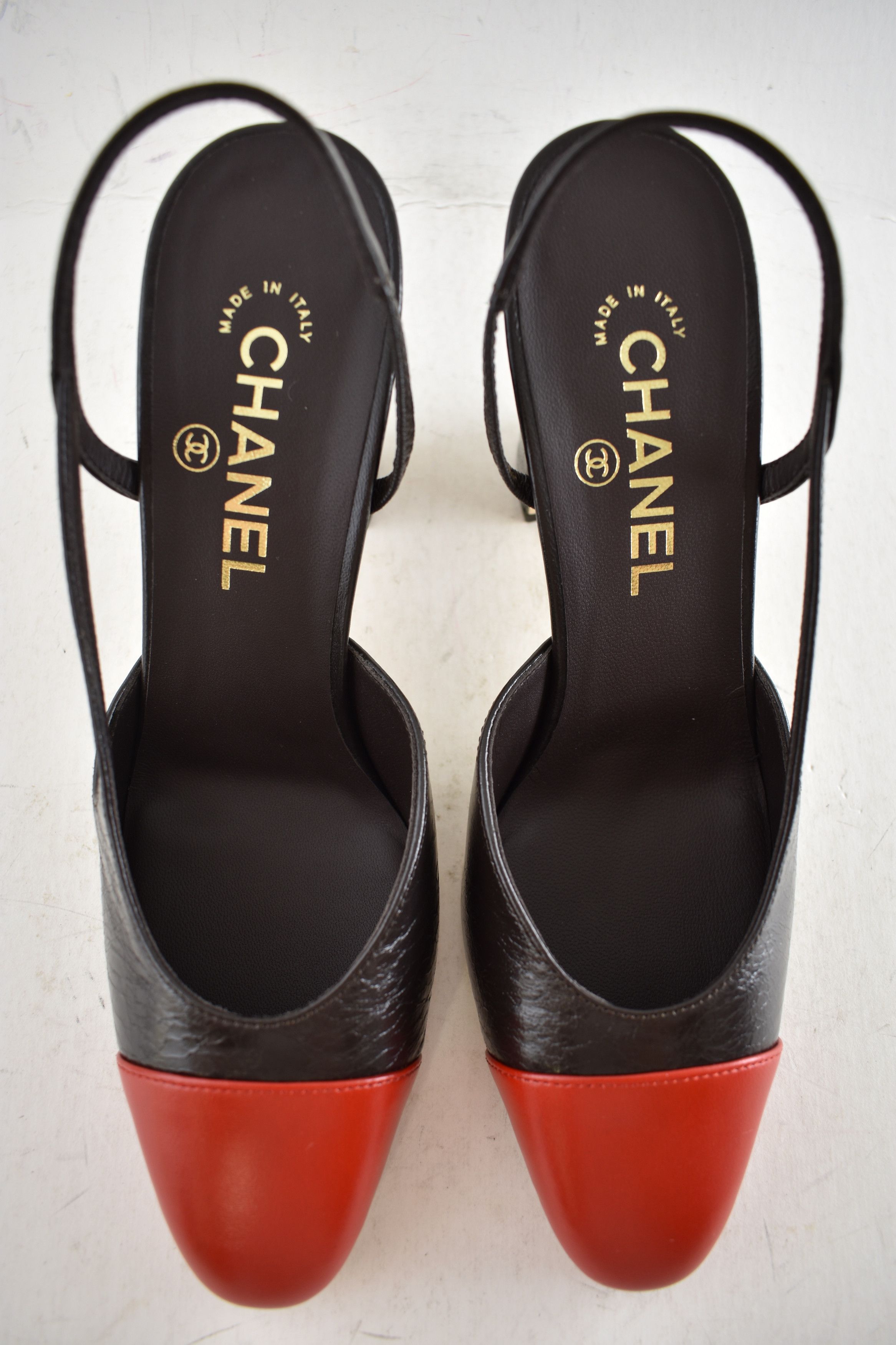 Chanel 26S Blazy Red CC Coco Sling Slingback Block Heel Pump 41c Size US 11 / IT 41 - 12 Thumbnail