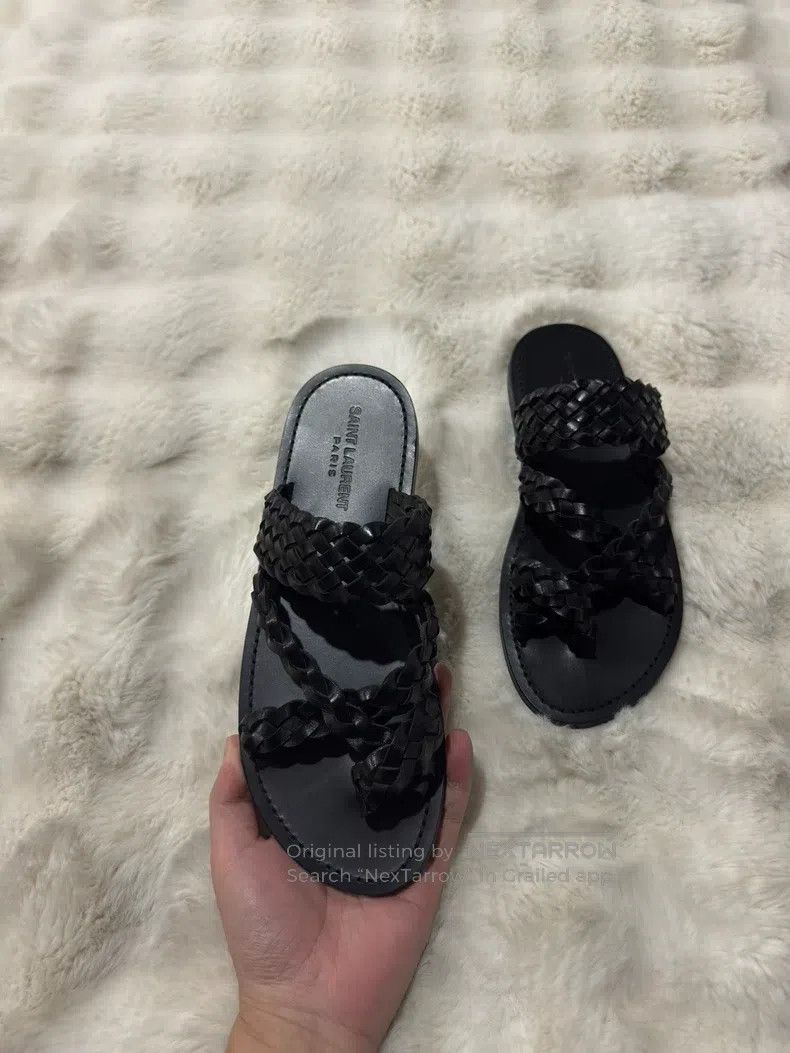 Saint Laurent Paris Saint Laurent Paris Woven Slippers Size US 7 / EU 40 - 4 Thumbnail