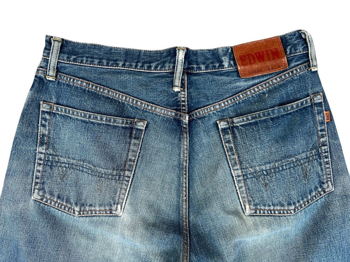 Edwin Edwin 505 Selvedge Mudwash Distressed Short Denim Jeans Size US 33 - 6 Thumbnail