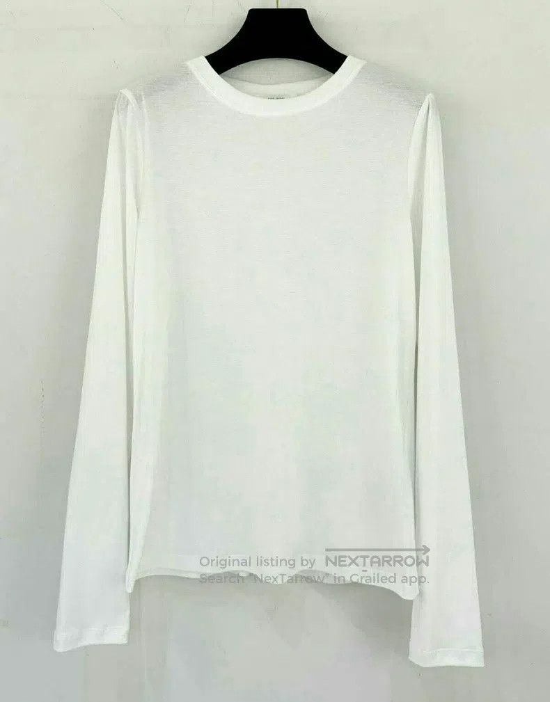 The Row The Row White Pure Cotton Long Sleeve Size S / US 4 / IT 40 - 1 Thumbnail
