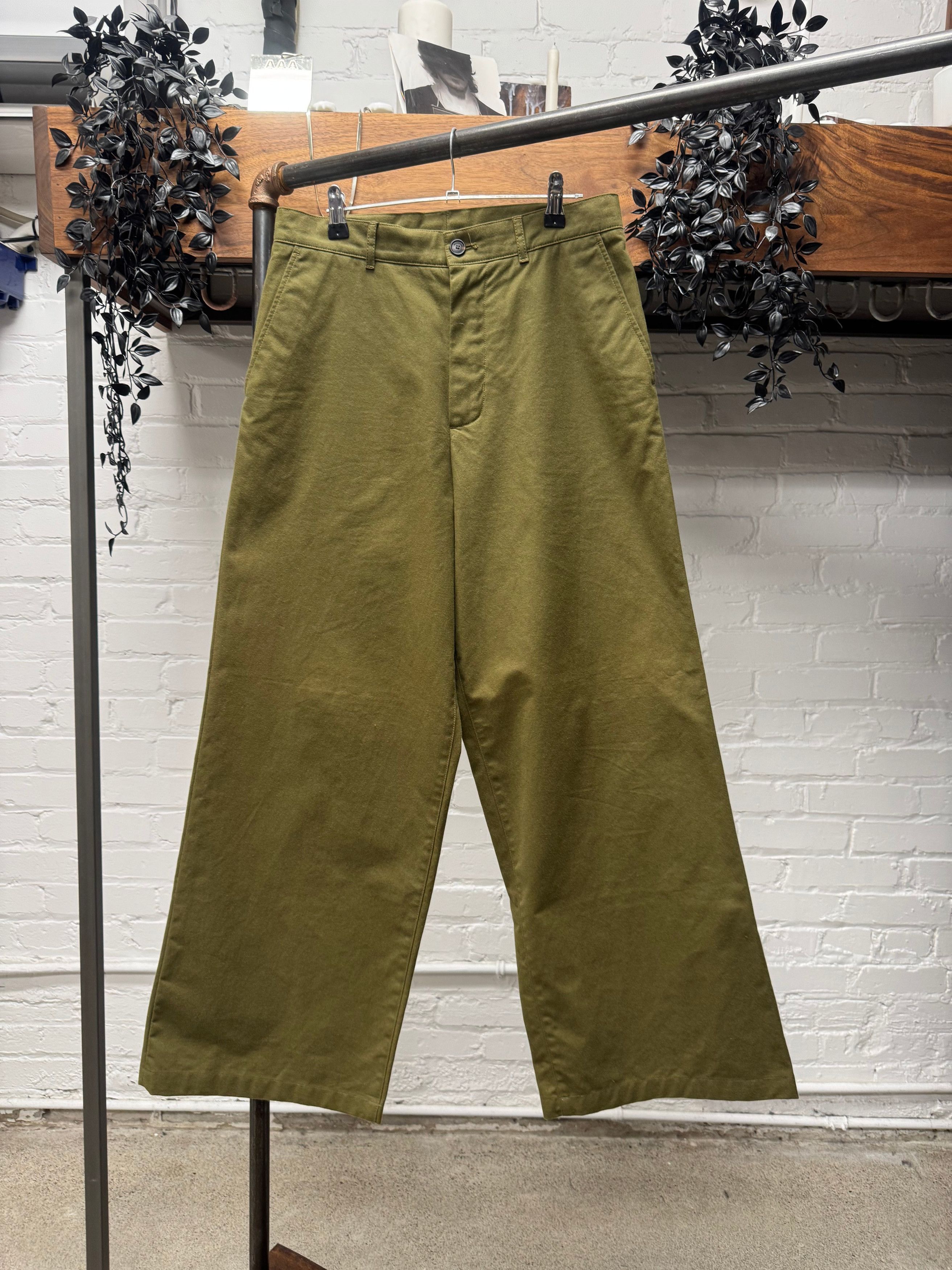 Balenciaga 2018 Balenciaga ‘Forest Green’ Wide Leg Pants Size US 30 / EU 46 - 1 Thumbnail