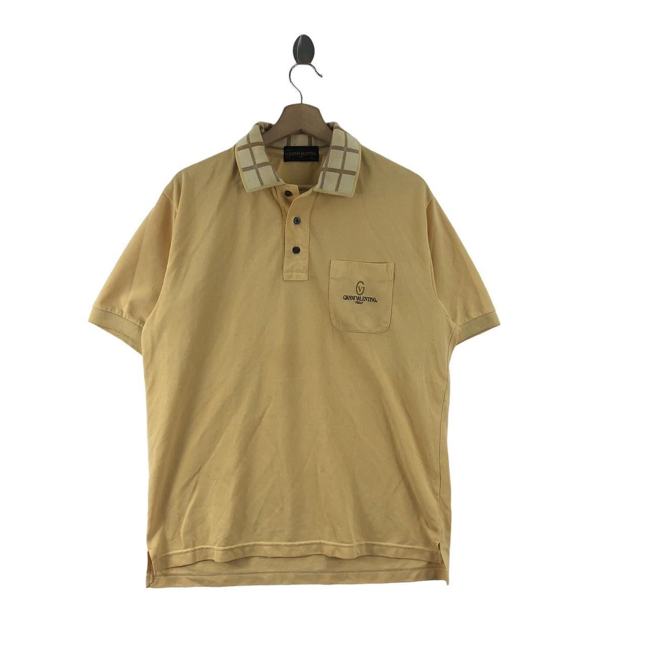 Other Vintage GIANNI VALENTINO ITALY Nova Checks Polo Tee Shirt Size US L / EU 52-54 / 3 - 1 Thumbnail