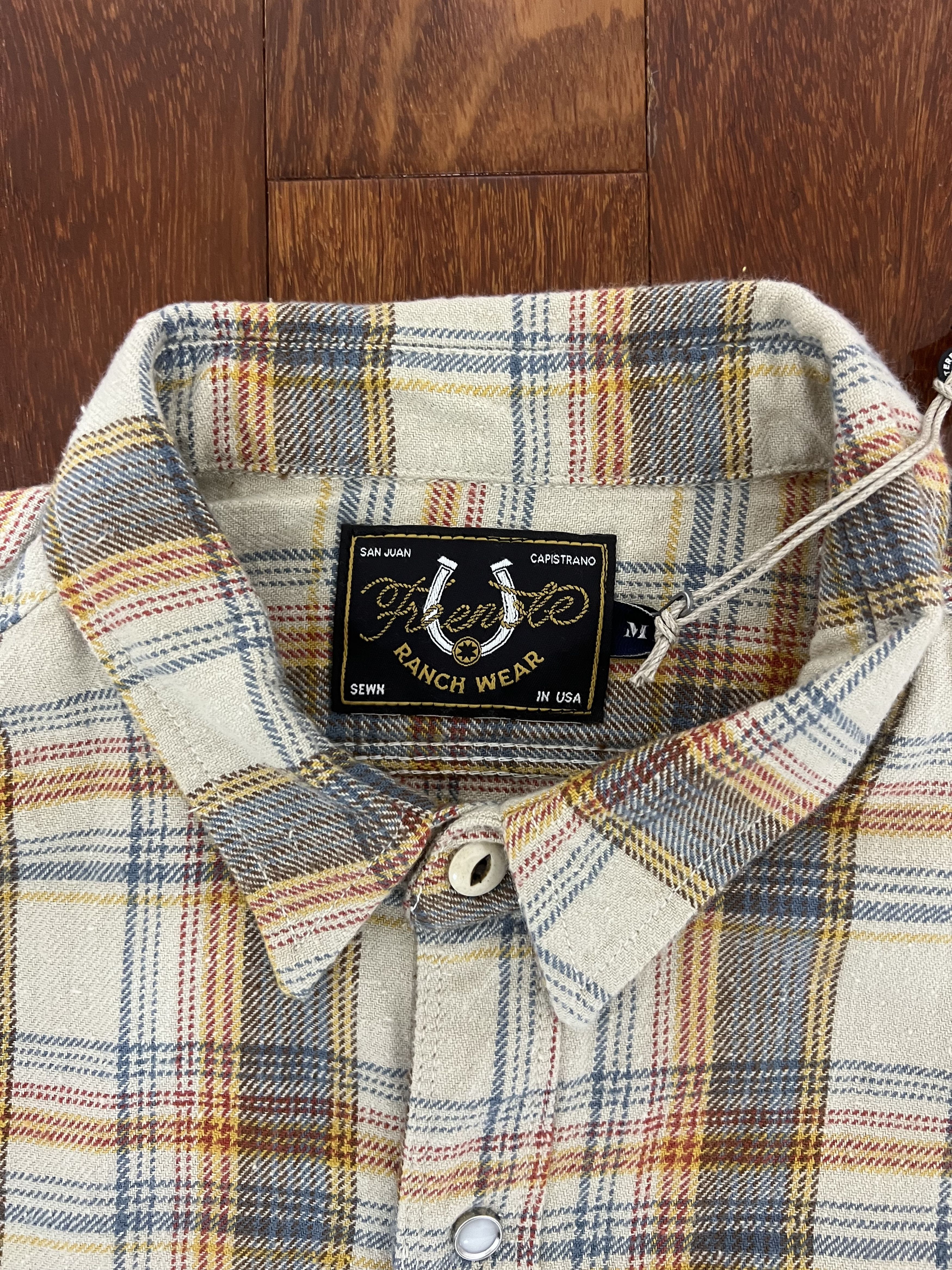 Freenote Cloth 💚 Freenote Cloth Lancaster Cream Shadow Plaid Medium NEW Size US M / EU 48-50 / 2 - 9 Thumbnail