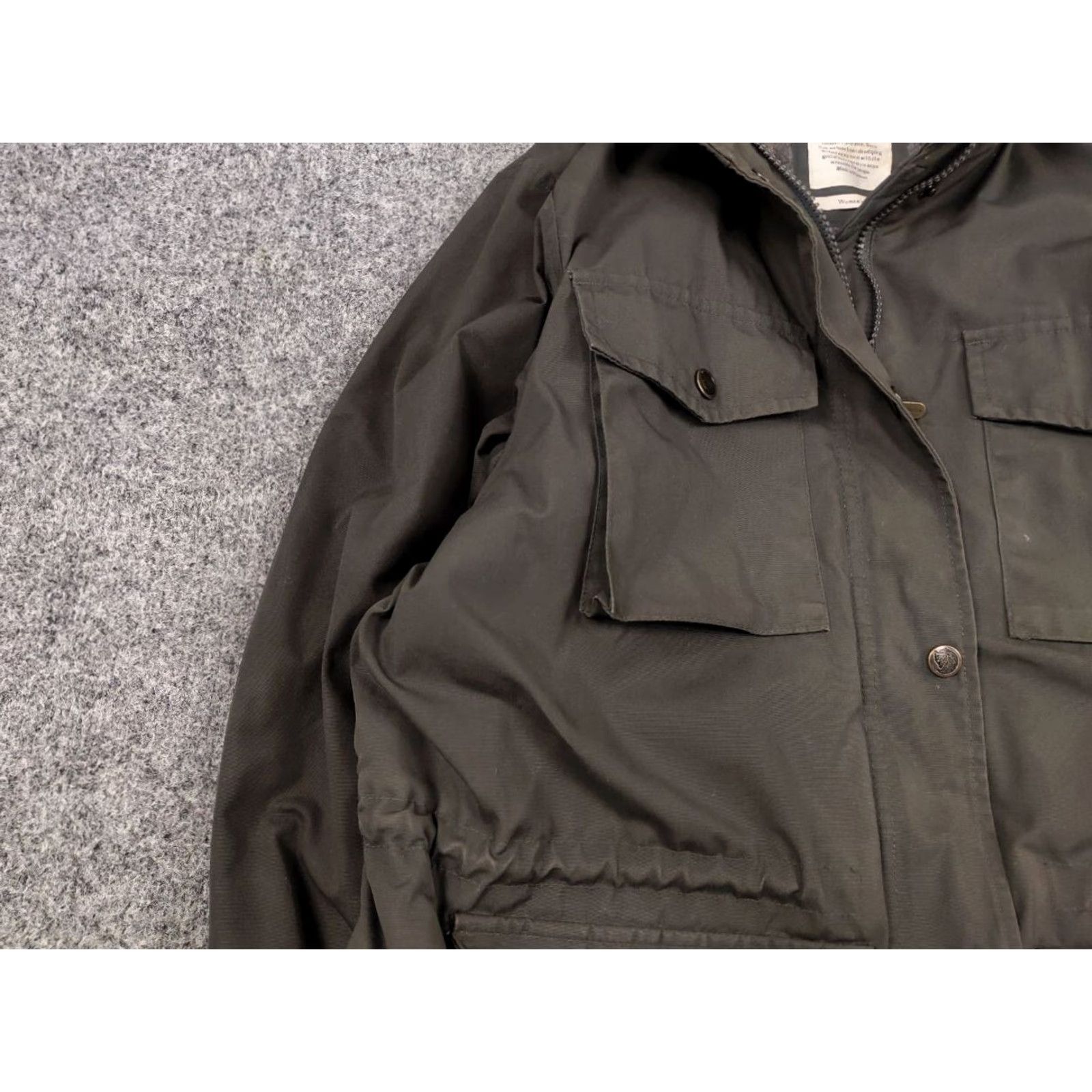 Vintage VINTAGE Fjällräven G1000 Jacket Womens Olive Olive Green Insulated Hooded Mid-Length Full Zip 2020s 90s Outdoor Fjällräven Logo Womens Size M / US 6-8 / IT 42-44 - 7 Thumbnail
