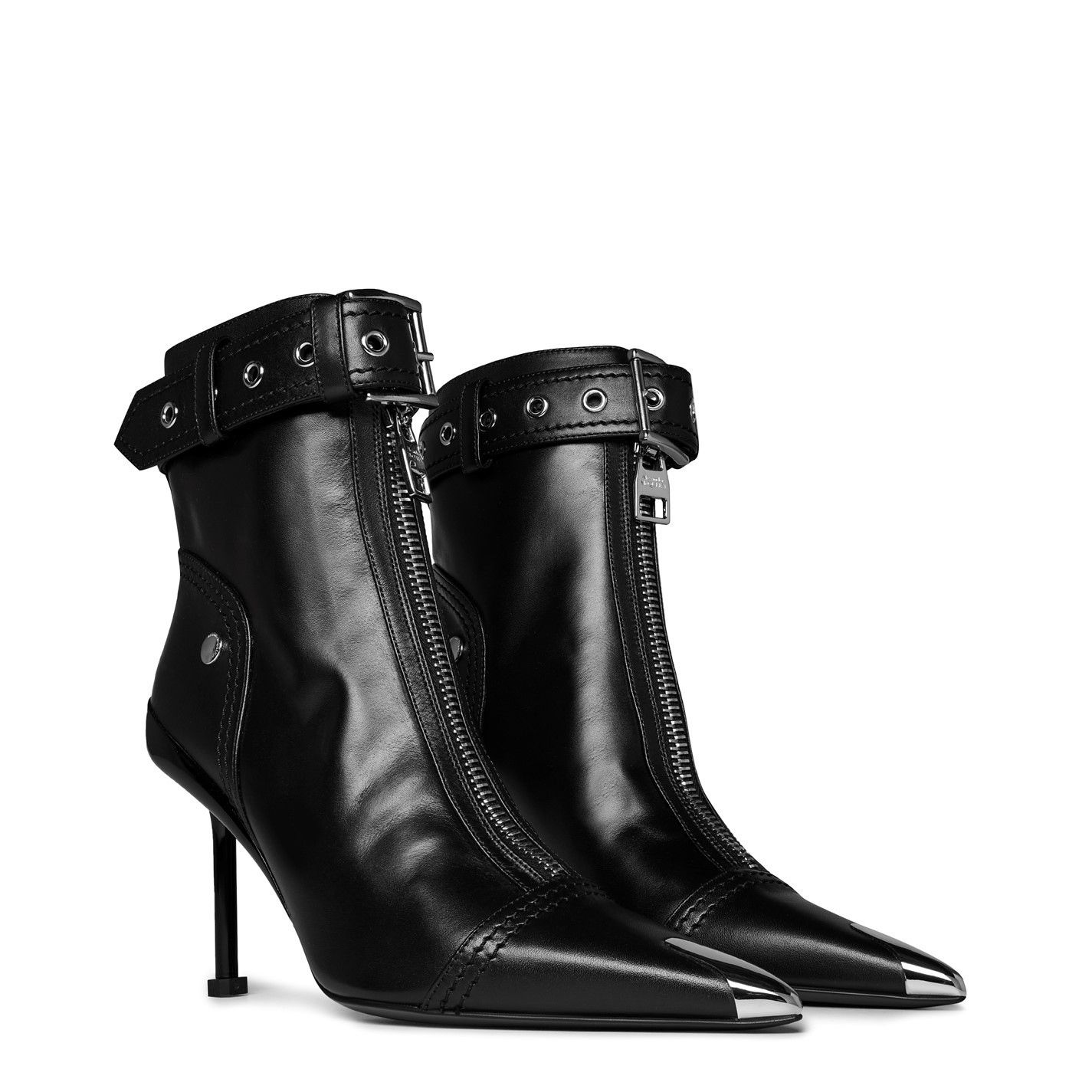 Alexander McQueen o1y0225 Ankle Boots in Black Size US 7 / IT 37 - 4 Thumbnail
