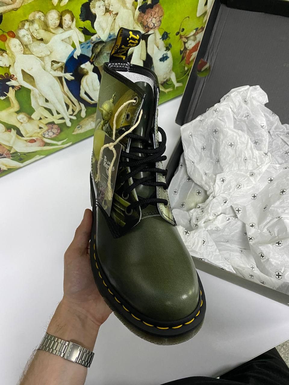 Dr. Martens THE NATIONAL GALLERY 1460 HARMEN STEENWYCK LEATHER BOOTS Size US 8 / IT 38 - 7 Thumbnail