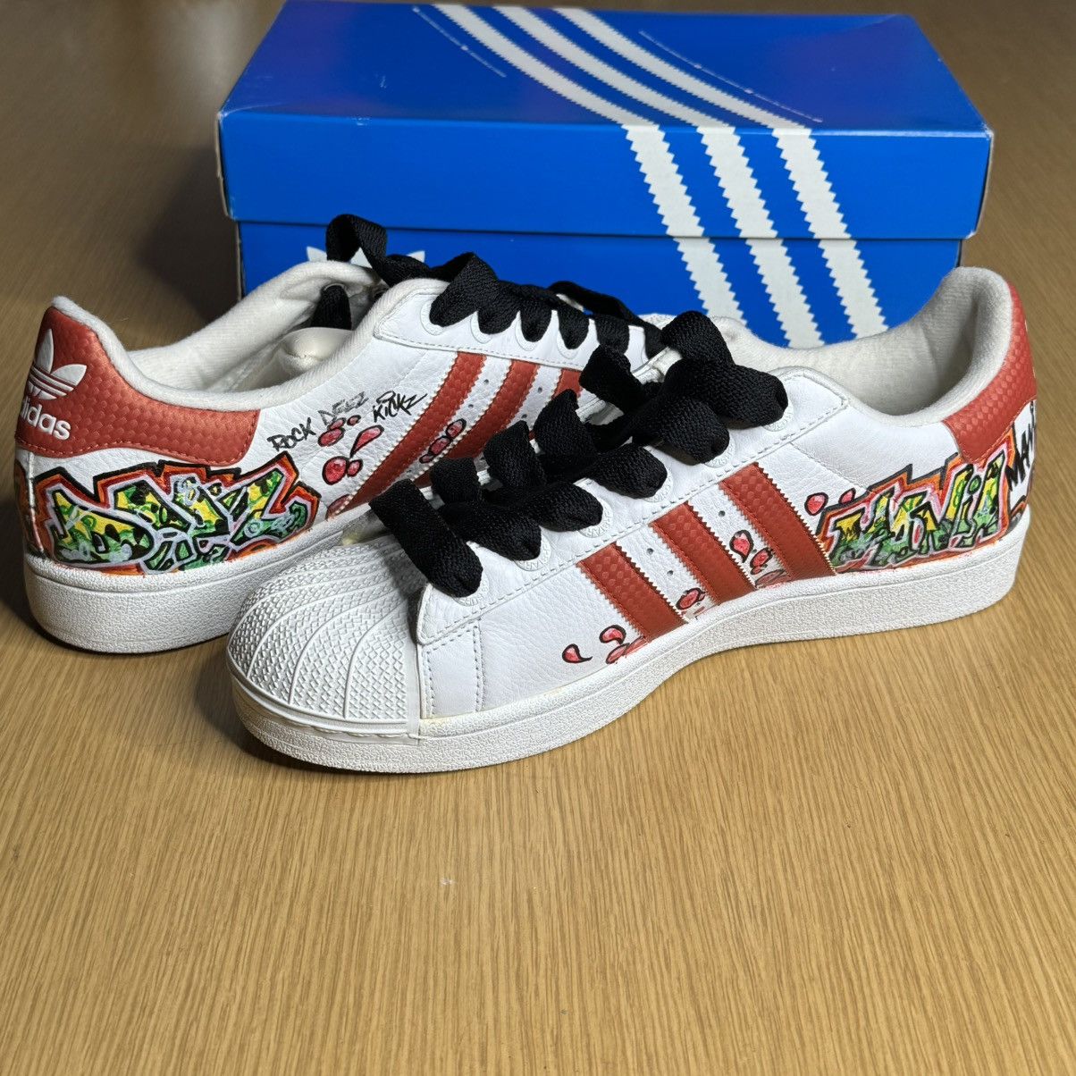 Adidas Adidas Superstar Custom Hand Painted Size US 9 / EU 42 - 5 Thumbnail