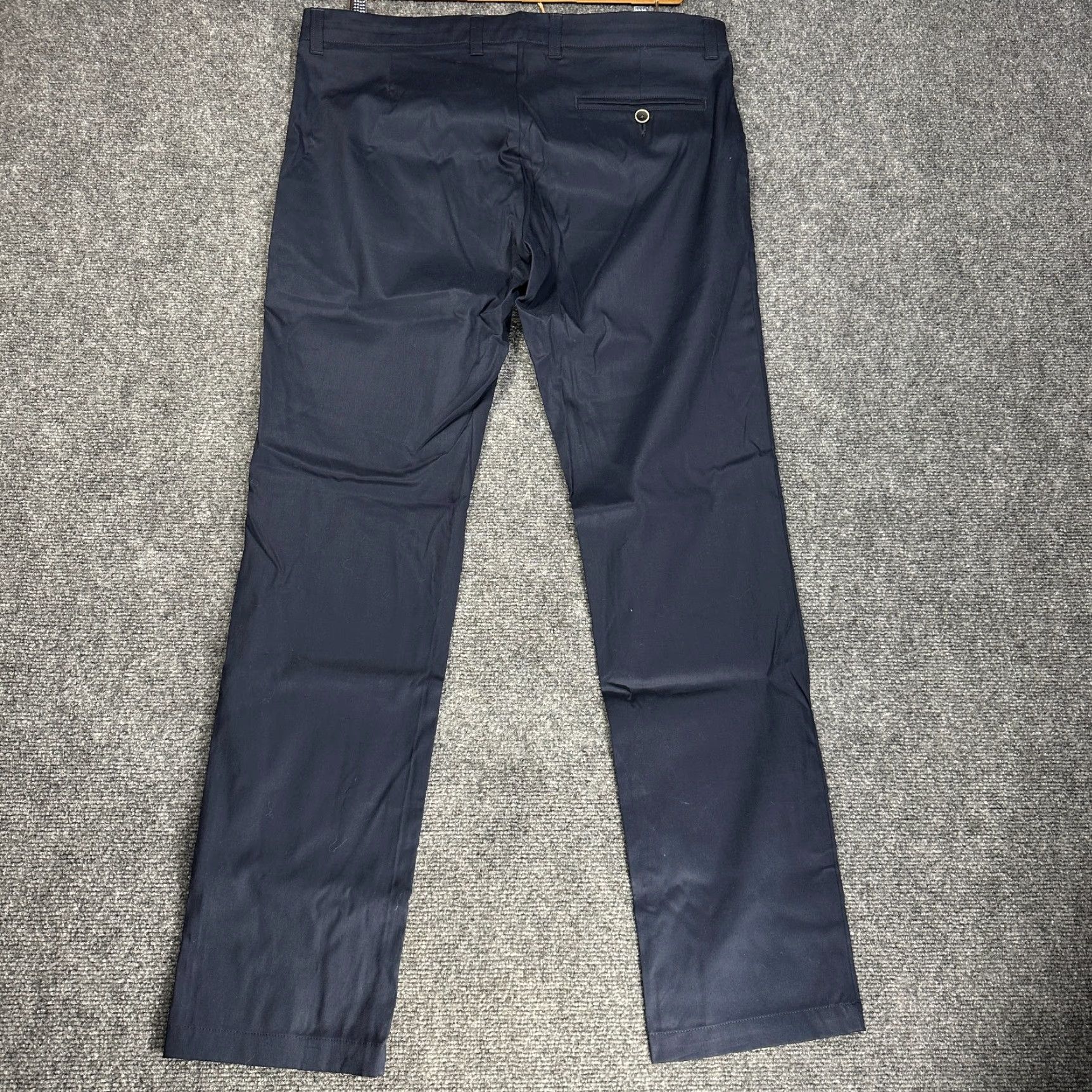 Vintage Tailor Store Pants Mens 36 Blue Cotton Stretch Chino Pockets Straight Leg NEW Size US 36 / EU 52 - 6 Thumbnail