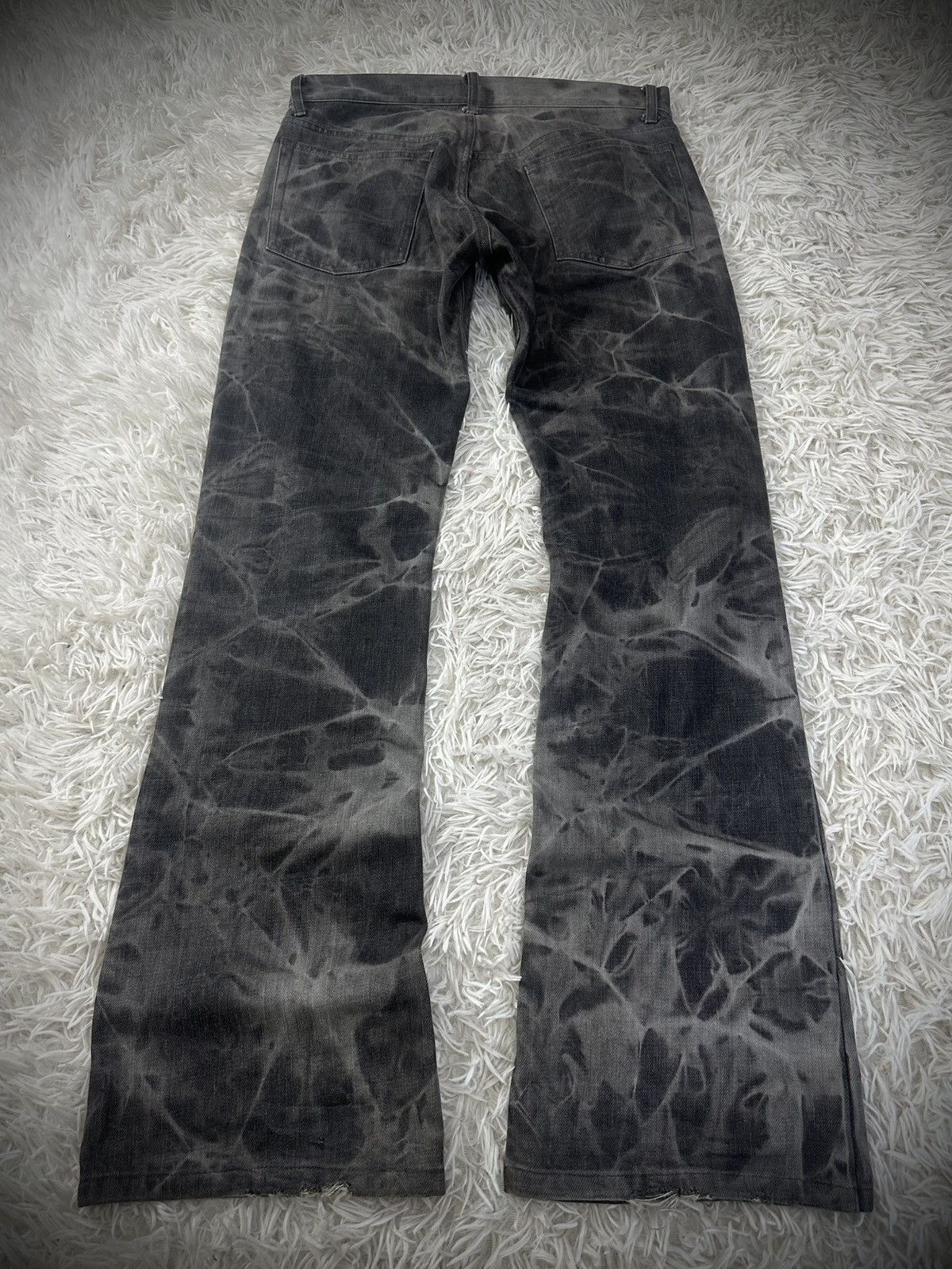 Japanese Brand 💥rare💥edge rupert flare punk distressed denim jeans Size US 31 - 5 Thumbnail
