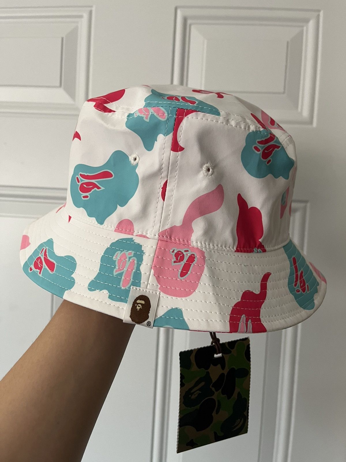 image of Bape Miami Bucket Hat in White, Men's