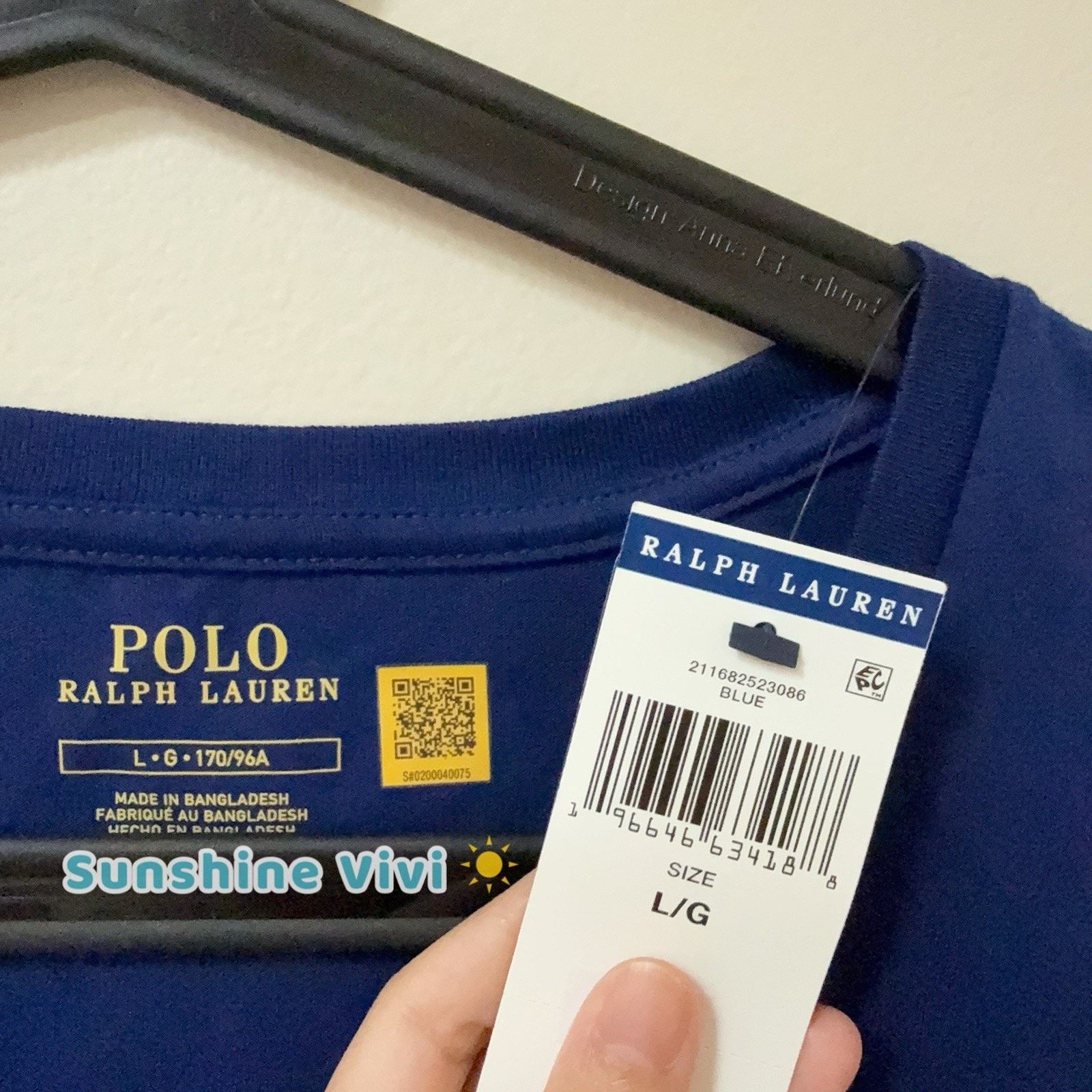 Ralph Lauren NWT Ralph Lauren Woman's Blue Cotton V Neck T Shirt Size L Size L / US 10 / IT 46 - 4 Thumbnail