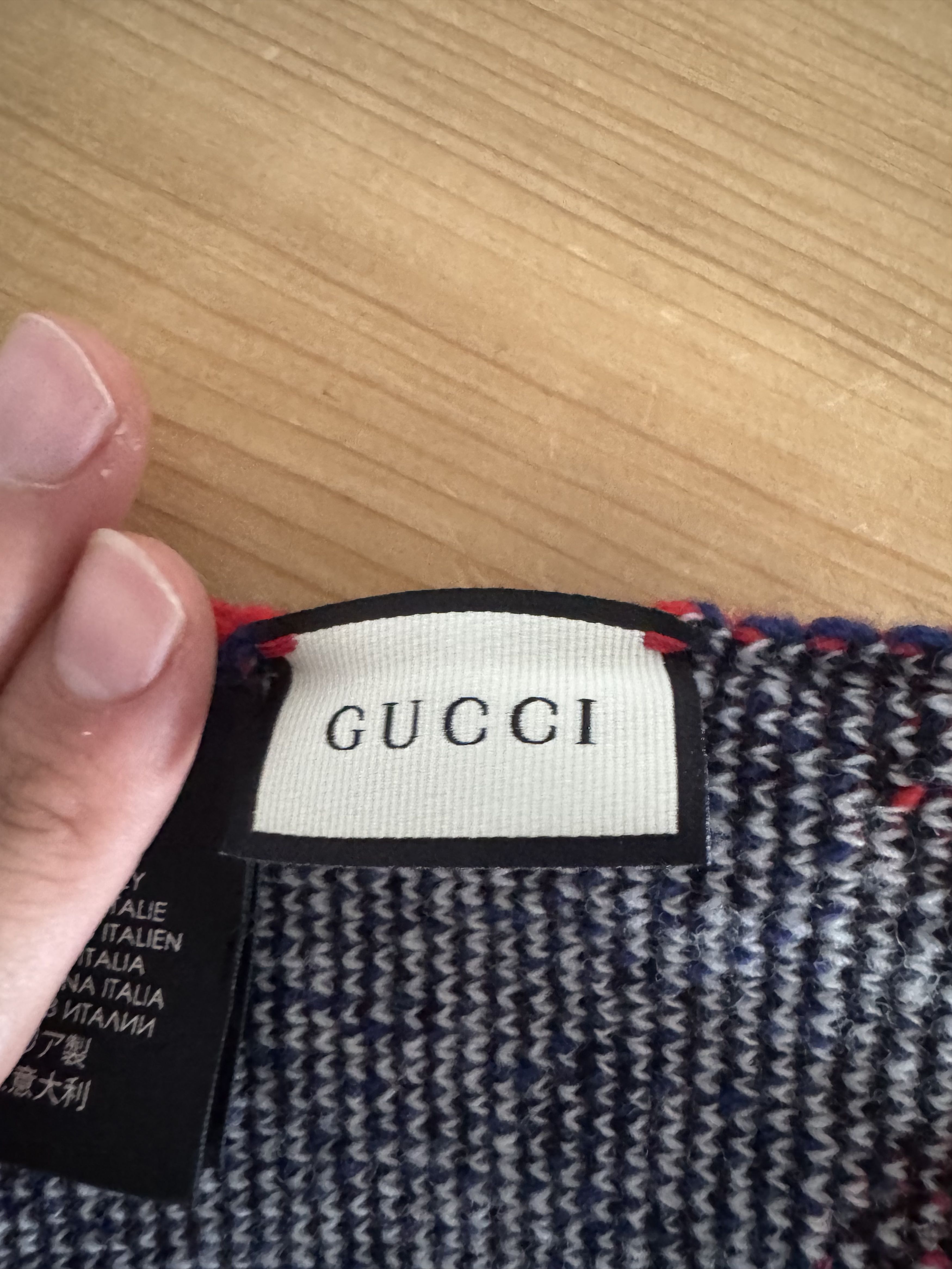 Gucci Red Angry Cat Jacquard Wool Beanie Size ONE SIZE - 6 Thumbnail