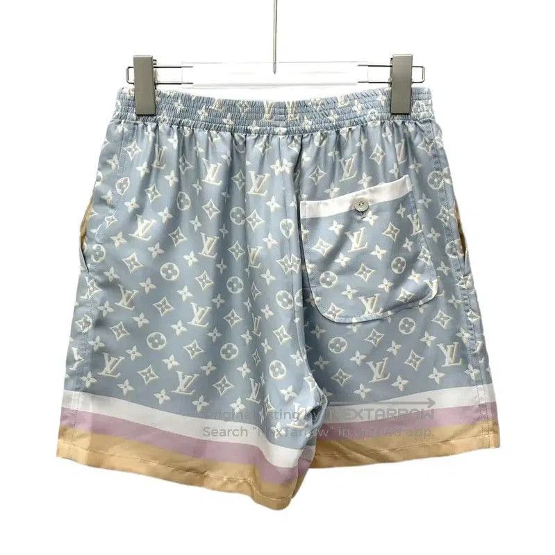 Other Louis Vuitton Light Blue Silk Women's Shorts . Size 22" - 2 Thumbnail