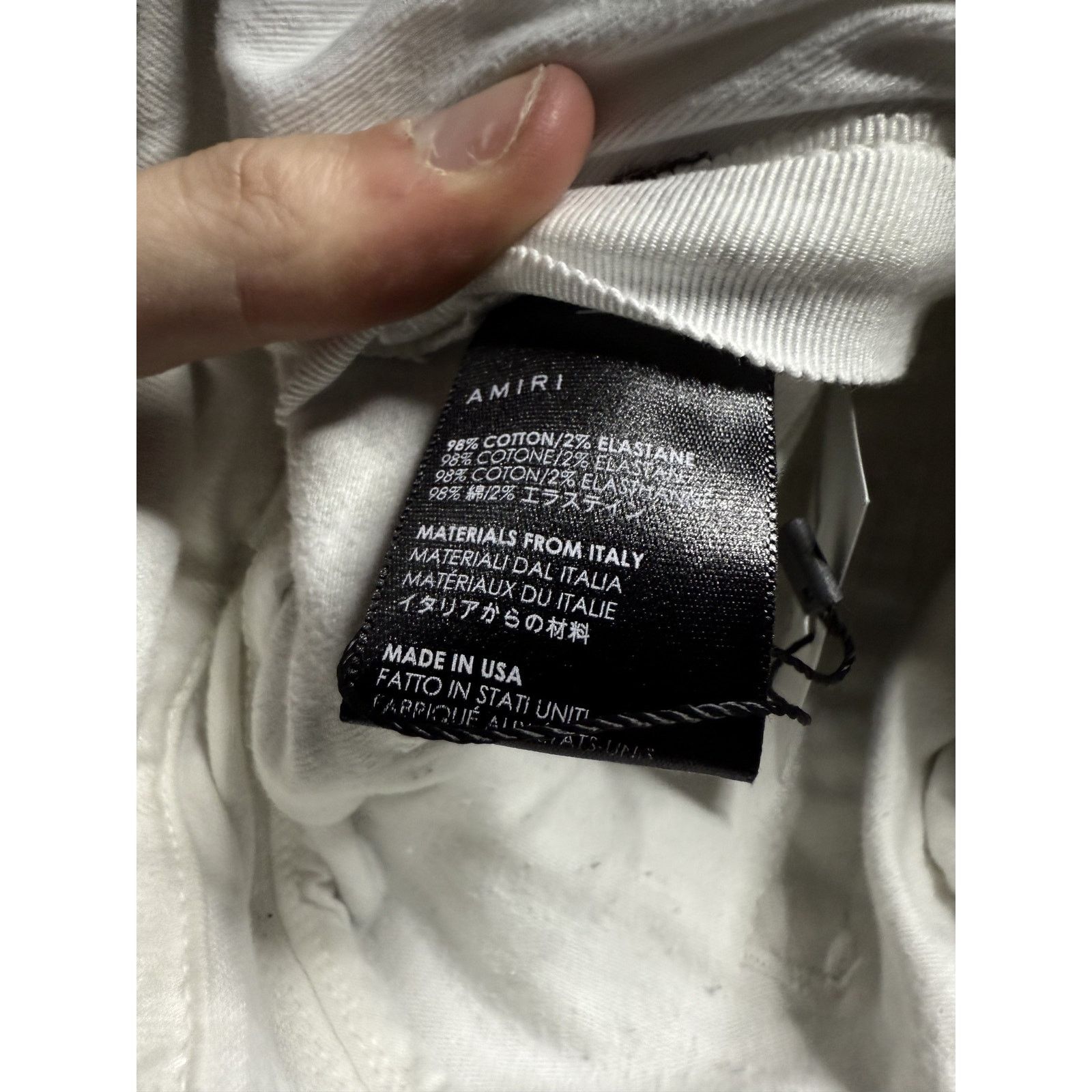 Amiri Amiri Jeans White Black Stripe 31 Used Size US 31 - 4 Thumbnail