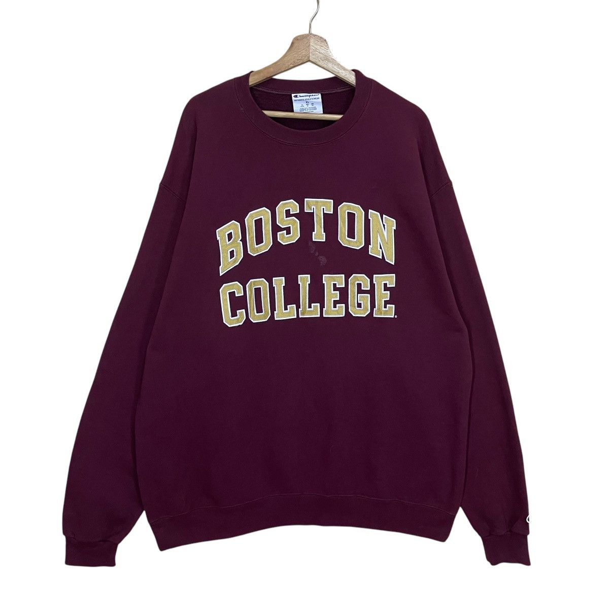 Champion × Vintage Boston Collage Embroidered Big Logo Crewneck Sweatshirt Size US XL / EU 56 / 4 - 1 Thumbnail