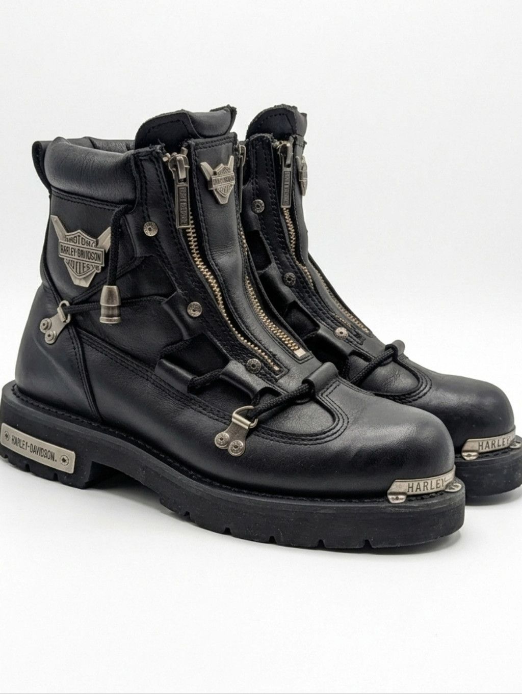 Harley Davidson VTG Harley-Davidson El Paso Leather Riding Boots. M7 / W9 Size US 9 / IT 39 - 6 Thumbnail