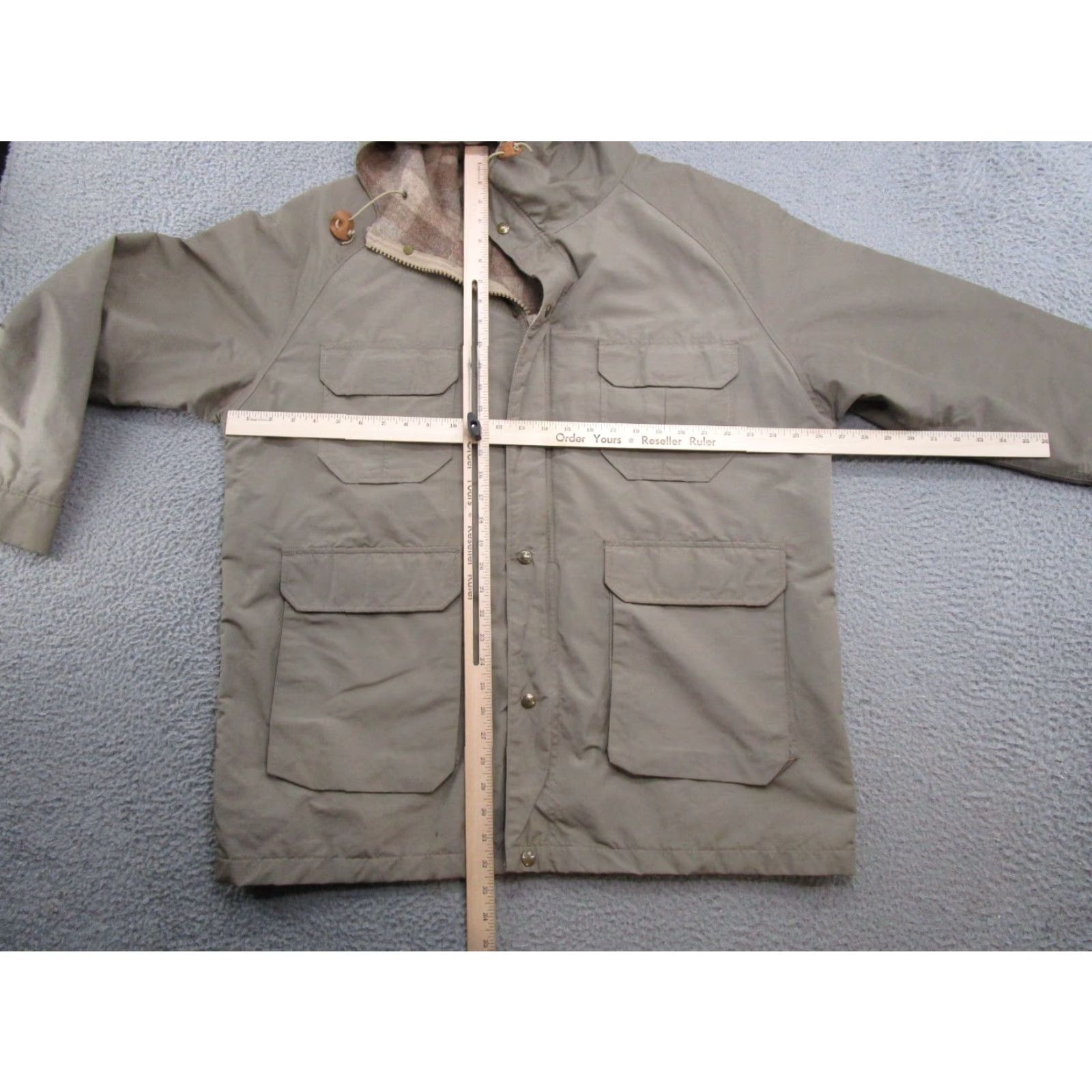 Vintage VINTAGE Woolrich Jacket Plaid Flannel Lined Hooded Wool Size XL Beige Men 90s Size US XL / EU 56 / 4 - 6 Thumbnail