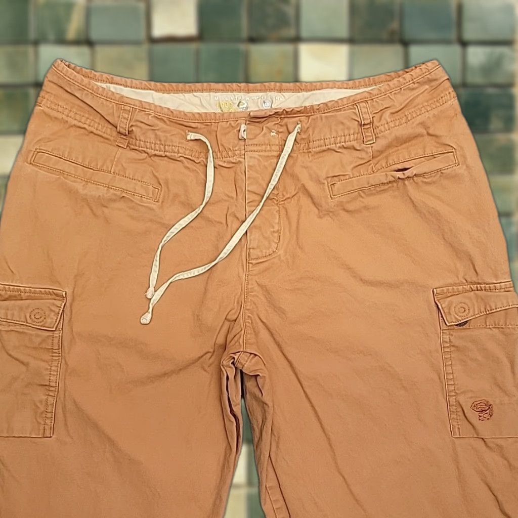 Mountain Hardwear VINTAGE Mountain Hardwear Pants Womens 10 Orange 100% Cotton Outdoor Comfort Hiking Capri Cropped Womens Size 32" / US 10 / IT 46 - 1 Thumbnail