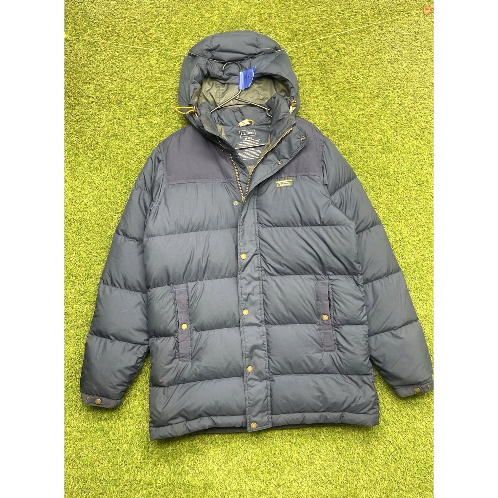 Vintage L.L.Bean Parka Jacket Mens M Blue Down Parka 650 Warmth Mountain Classic Down Hiking Outerwear 505276 Size US M / EU 48-50 / 2 - 2 Thumbnail