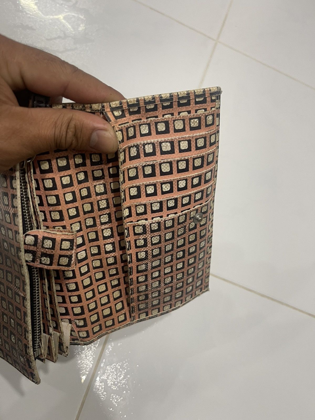 Marni × Vintage VINTAGE MARNİ ITALY PLAID BROWN LONG WALLET Size ONE SIZE - 5 Thumbnail
