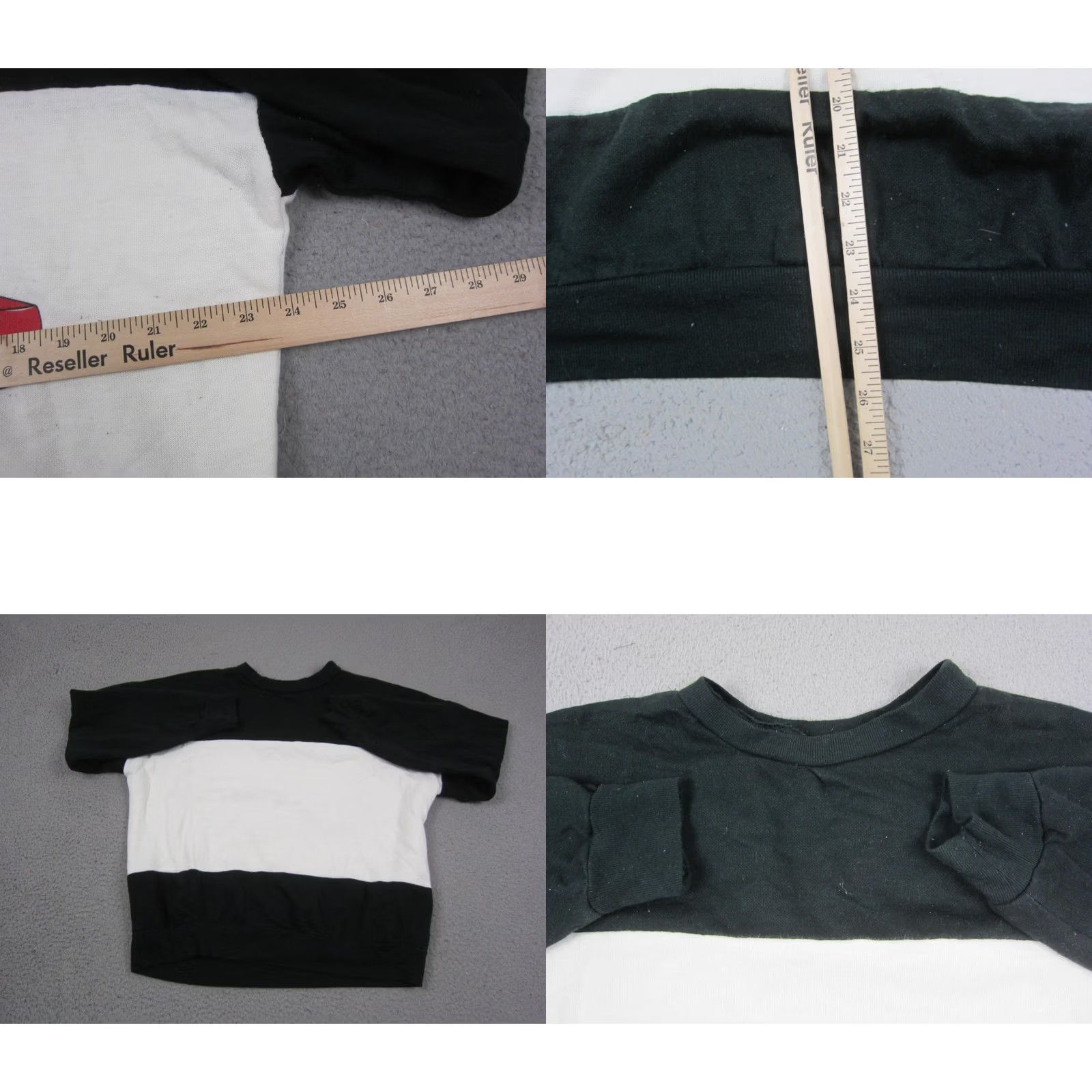 Ford VINTAGE Mustang Sweatshirt Mens Large Black White Cropped Striped Ford Car 80s Size US L / EU 52-54 / 3 - 8 Thumbnail