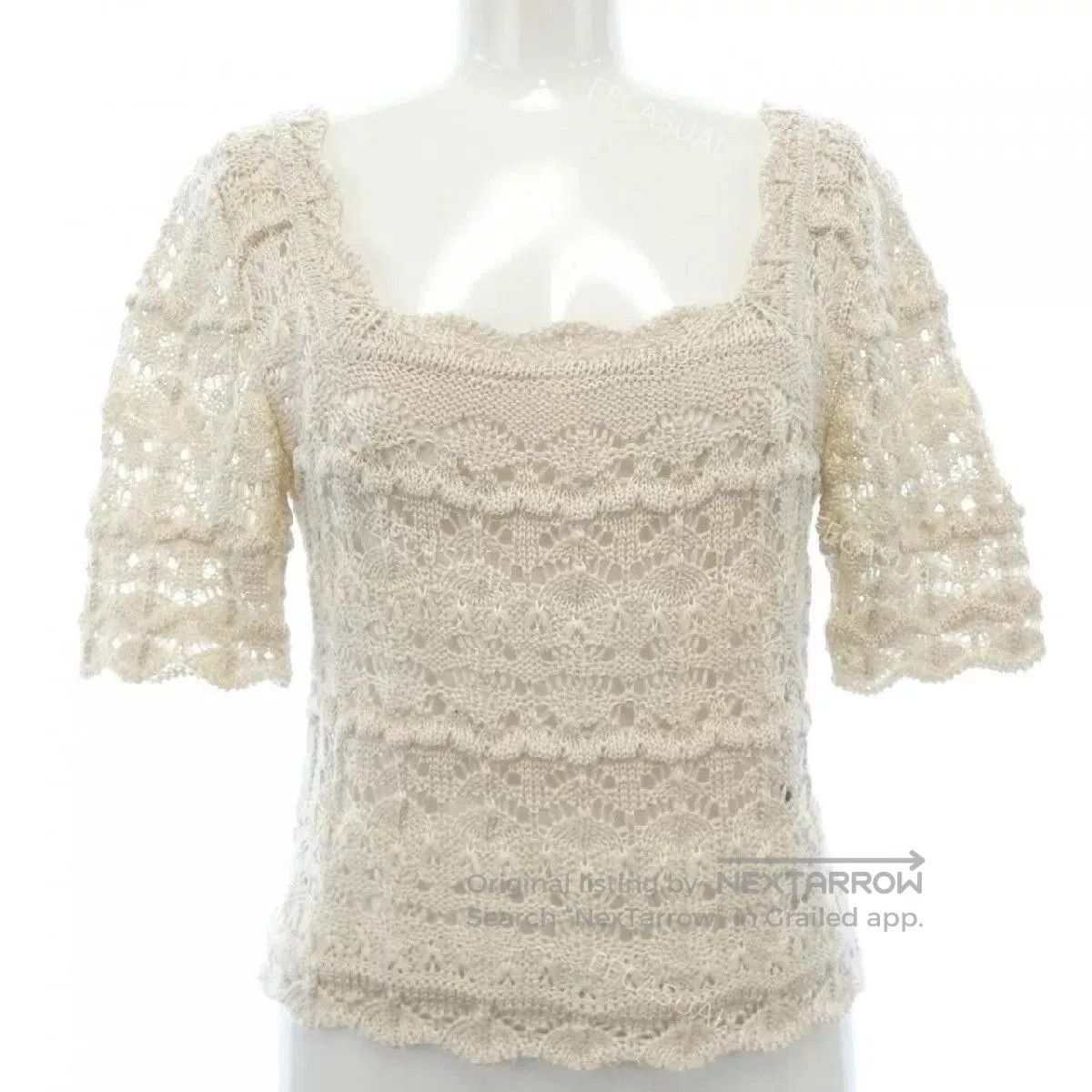 Other Beige Mame Kurogouchi Knit Top. Size S / US 4 / IT 40 - 1 Thumbnail