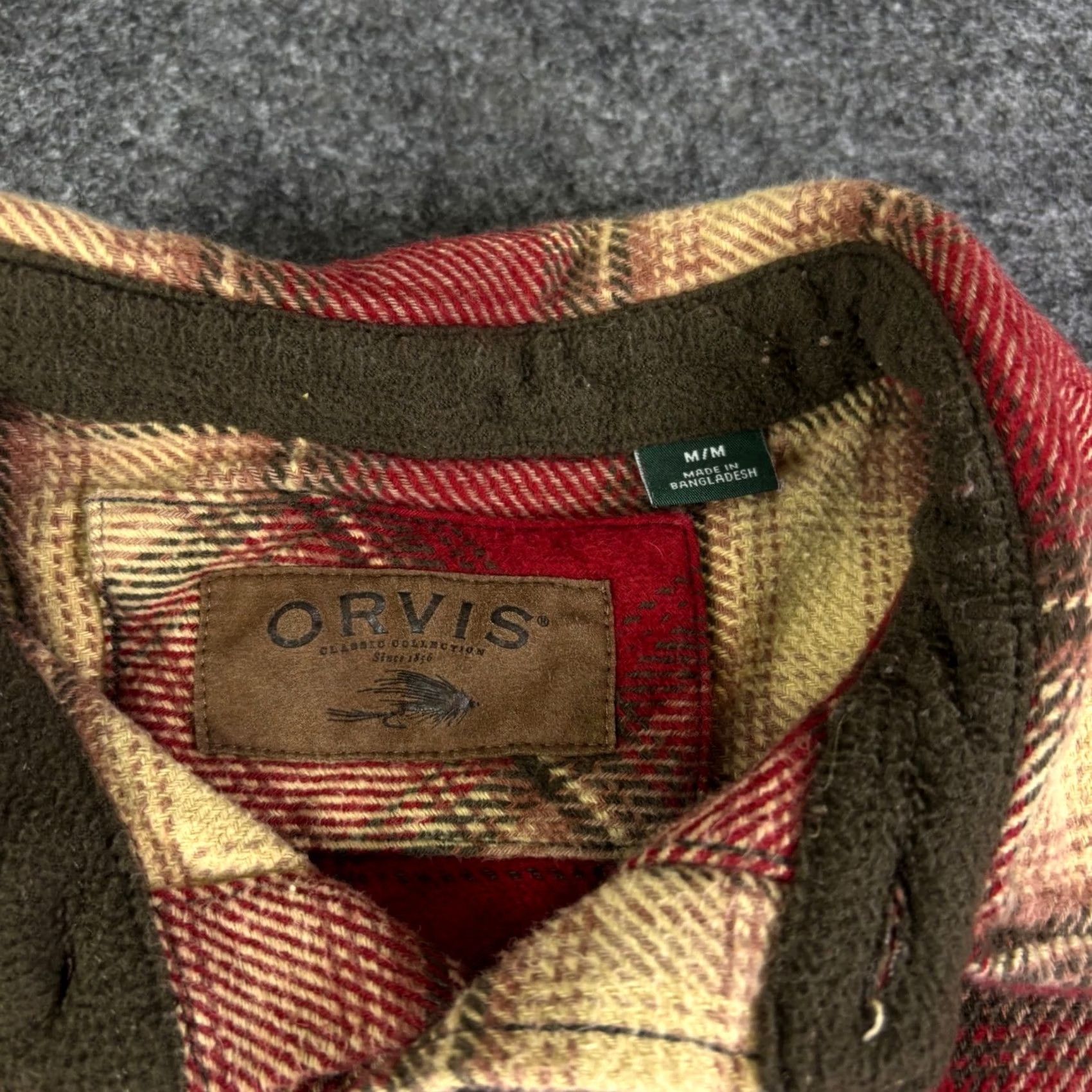 Orvis Orvis Mens Red Plaid Flannel Shirt M Collared Button-Up Heavyweight Lined Pocketed Seasons Fall Winter Classic Chest 45in Casual Workwear Size US M / EU 48-50 / 2 - 3 Thumbnail