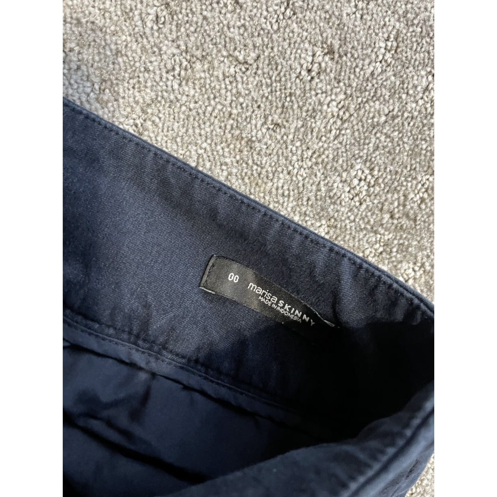 Ann Taylor Ann Taylor Loft Pants Womens Size 00 Navy Solid Stretch Skinny Ankle 26in Inseam Size 24" / US 00 / IT 34 - 5 Thumbnail