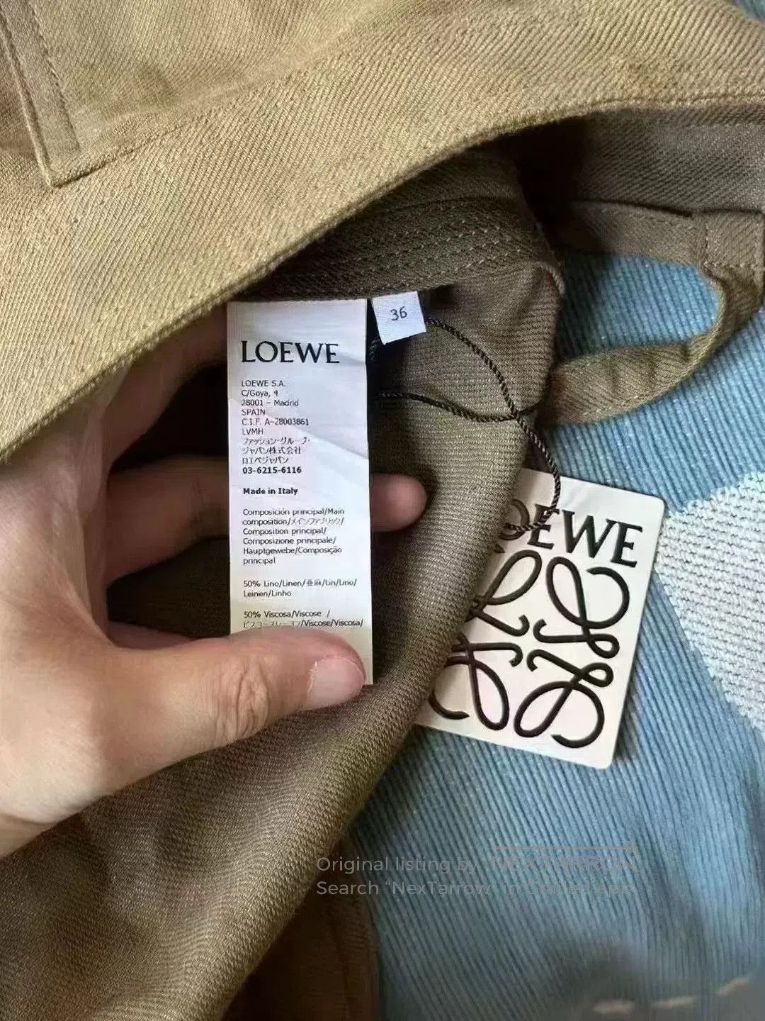 Loewe Loewe Brown Leather Tag Jacket. Size US XS / EU 42 / 0 - 5 Thumbnail