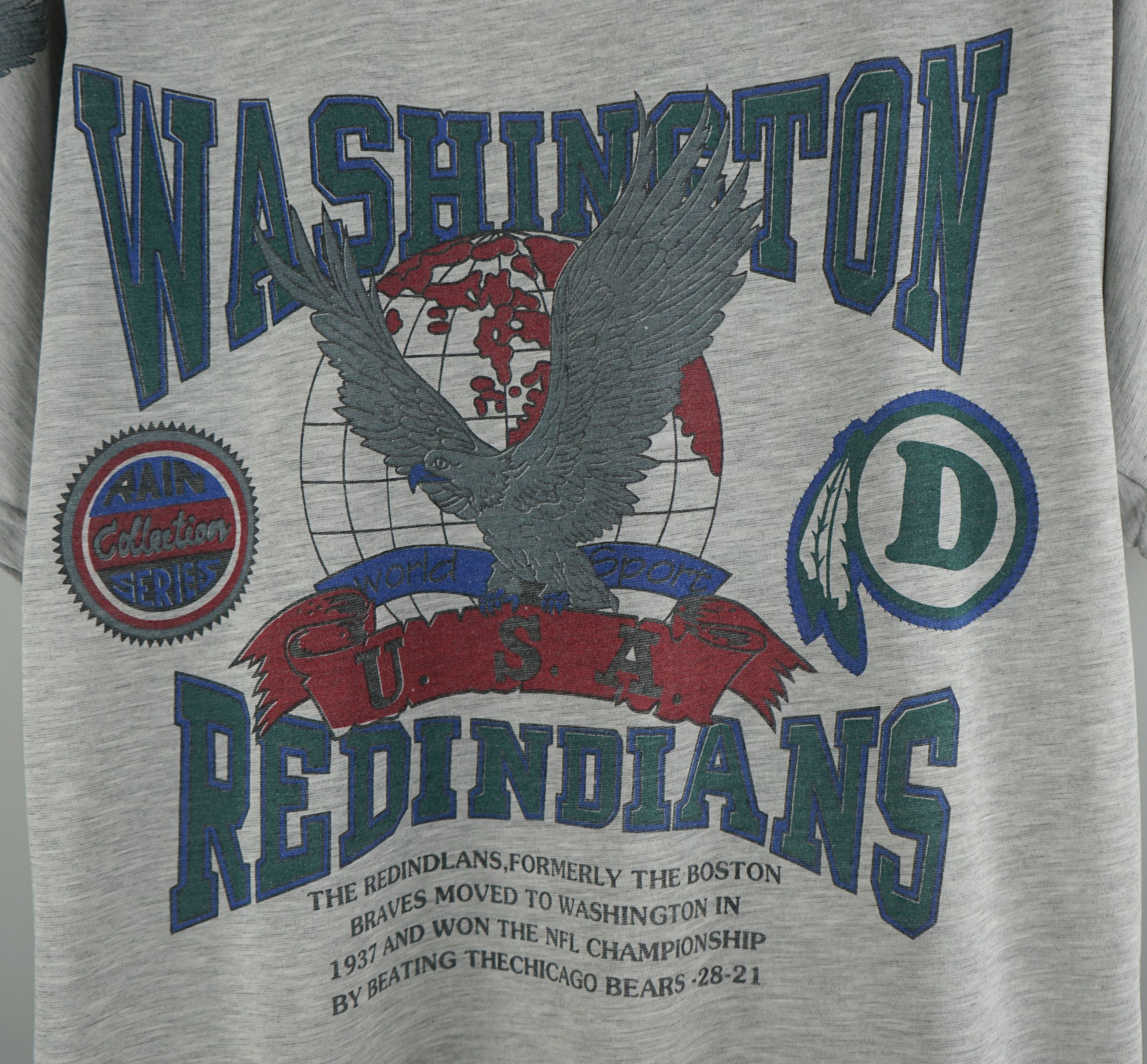NFL × Vintage Vintage 1990s Washington Redindians T-Shirt Size US L / EU 52-54 / 3 - 3 Thumbnail