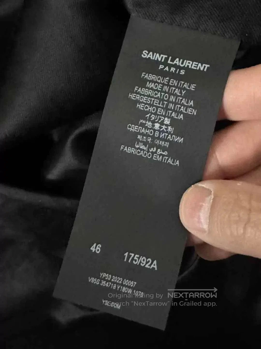 Saint Laurent Paris Saint Laurent Leather Sleeves Baseball Jacket. Size US S / EU 44-46 / 1 - 4 Thumbnail