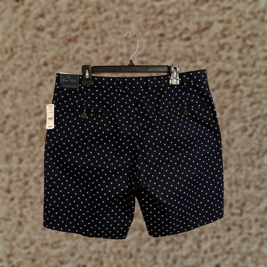 Brooks Brothers Brooks Brothers Chino Shorts Mens Geometric Navy Blue Bermuda Size 36 Size US 36 / EU 52 - 1 Thumbnail